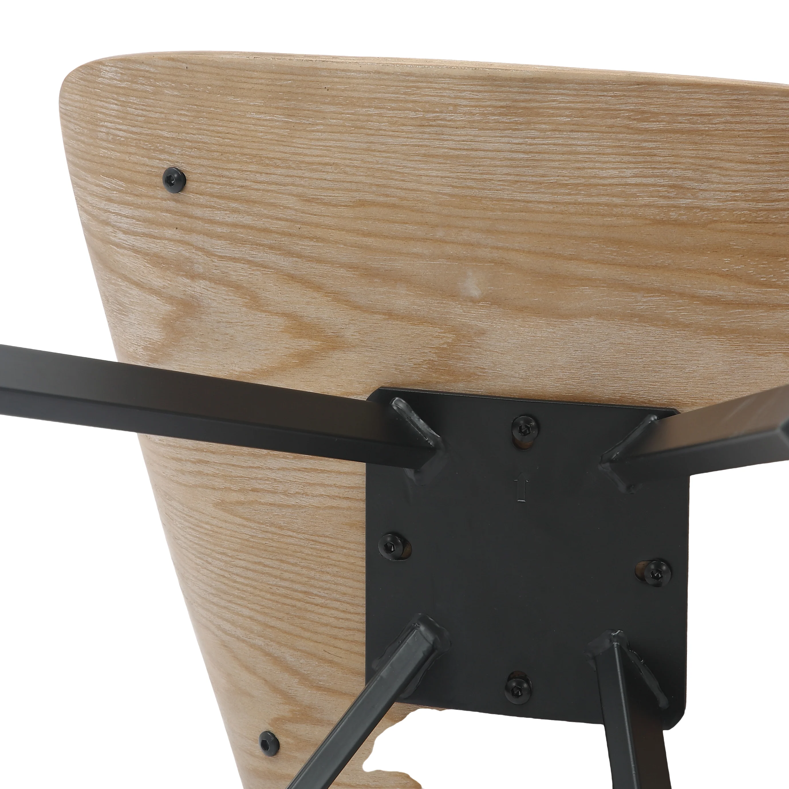 Wooden Dining Chair Modern style Nymia Collection Washed Walnut in Taupe