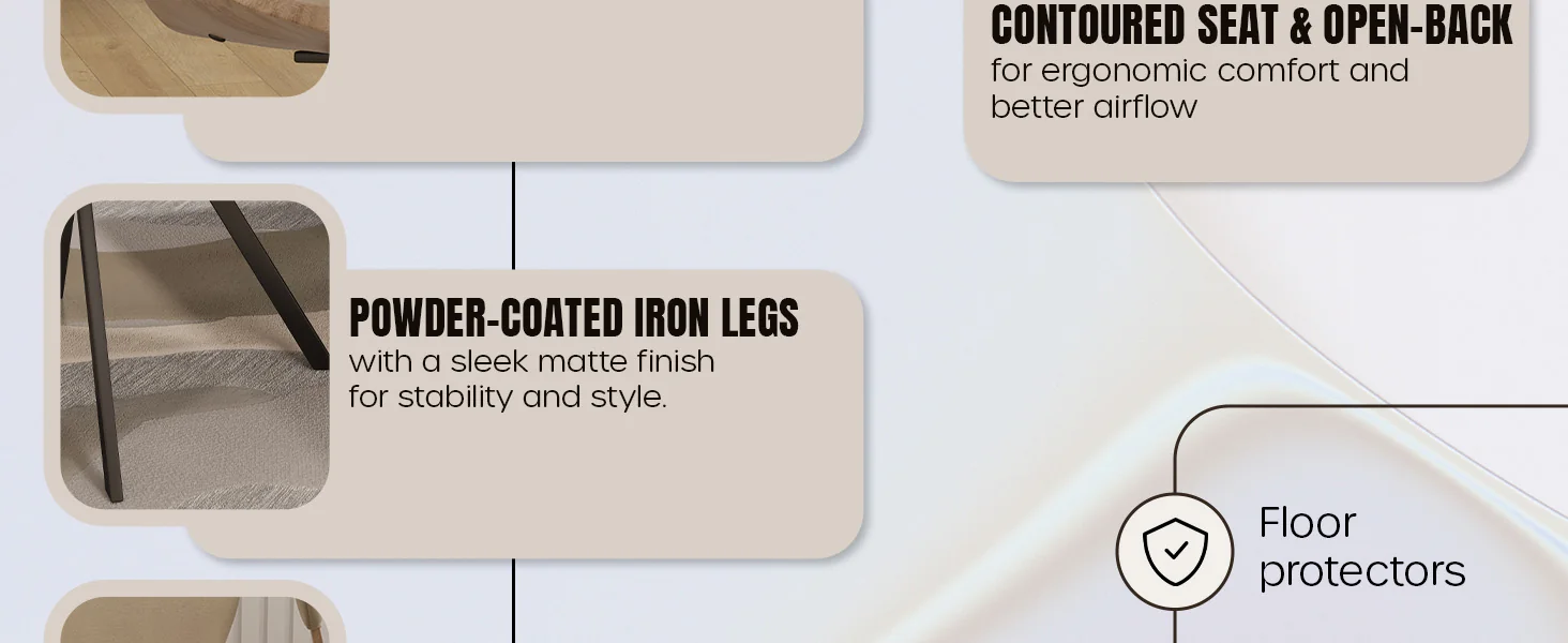 Wooden Dining Chair Modern style Nymia Collection Washed Walnut in Taupe