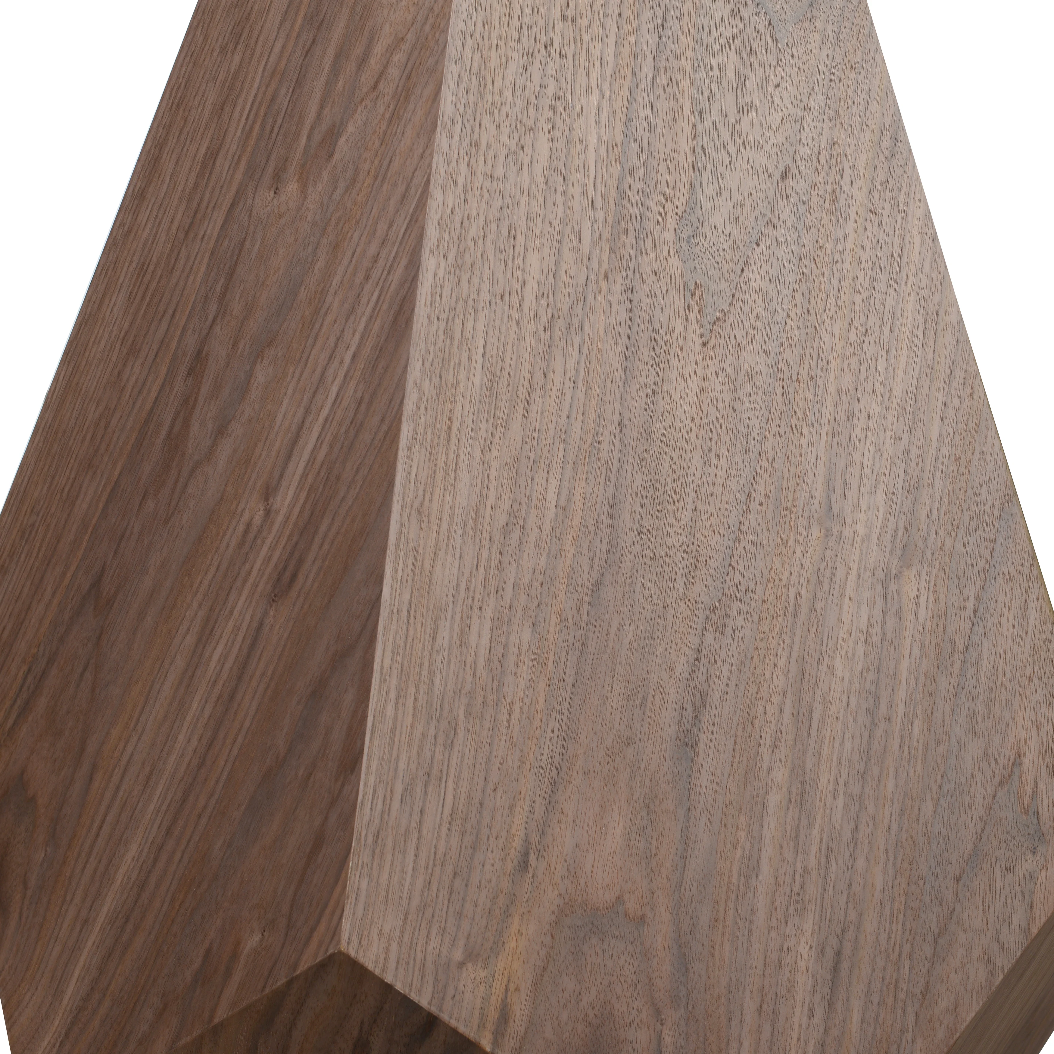 Nebo Modern Dining Table in Walnut Base with Black Sintered Stone  Top