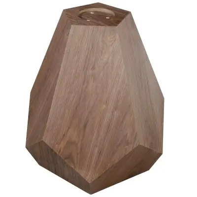 Nebo Modern Dining Table in Walnut Base with Black Sintered Stone  Top