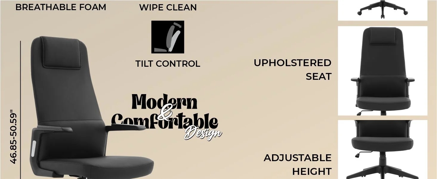 Nexa Collection Modern Office Chair In Black