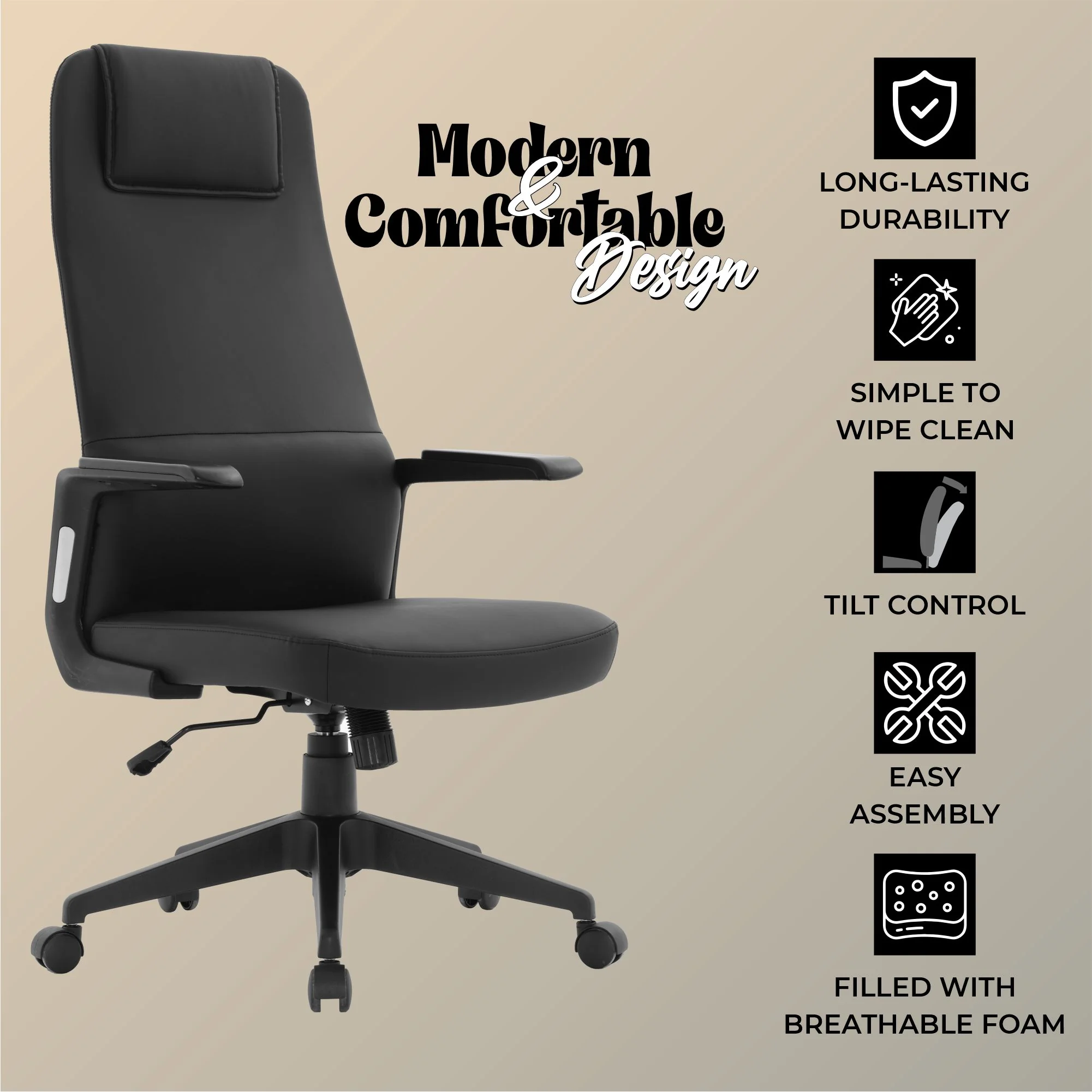 Nexa Collection Modern Office Chair In Black