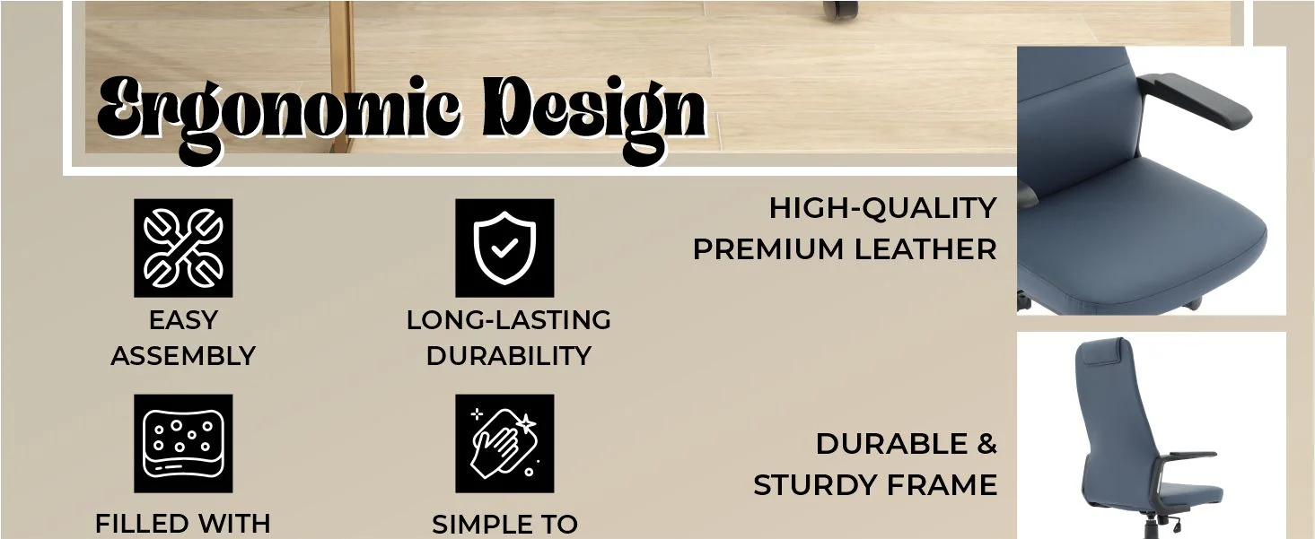 Nexa Collection Modern Office Chair In Blue