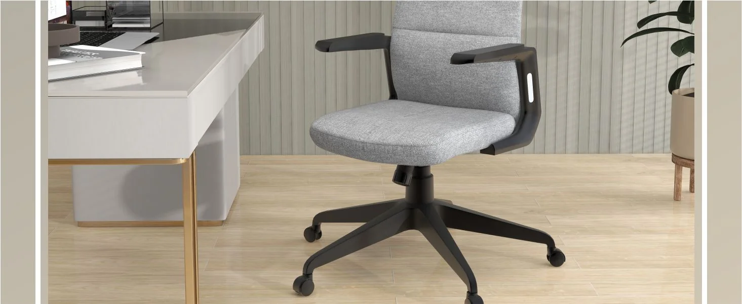 Nexa Collection Modern Office Chair In Grey Fabric