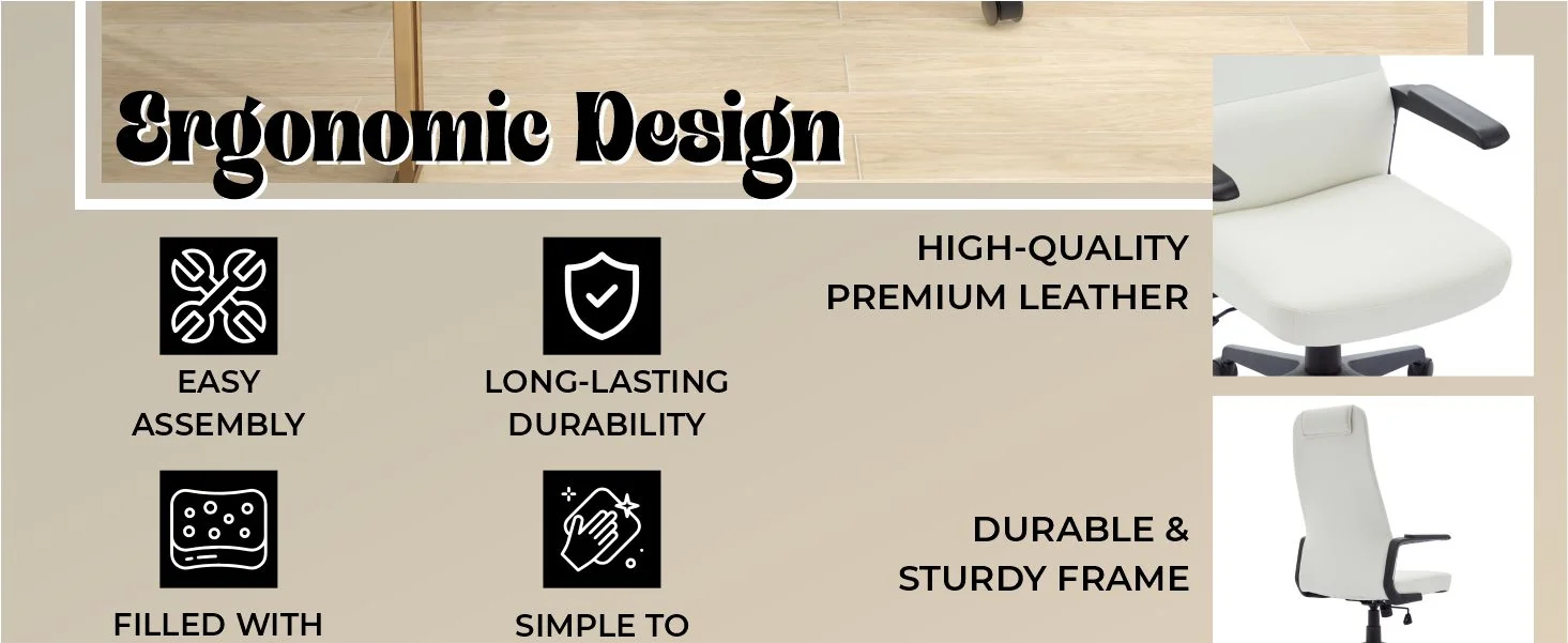 Nexa Collection Modern Office Chair In White