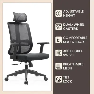Office Nift Series Office Task Chair In Black