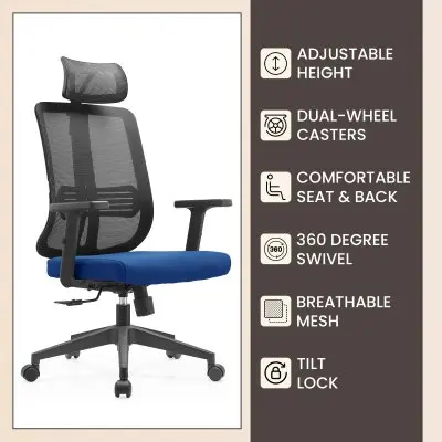 Office Nift Series Office Task Chair In Blue