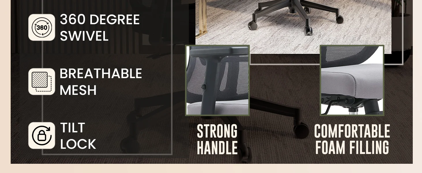 Office Nift Series Office Task Chair In Grey