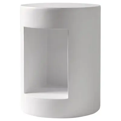 Modern Side End Table Nook Series In White