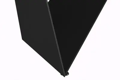 Nuvor Series Modern Dining Table Black Base, With 62 Black Glass Top