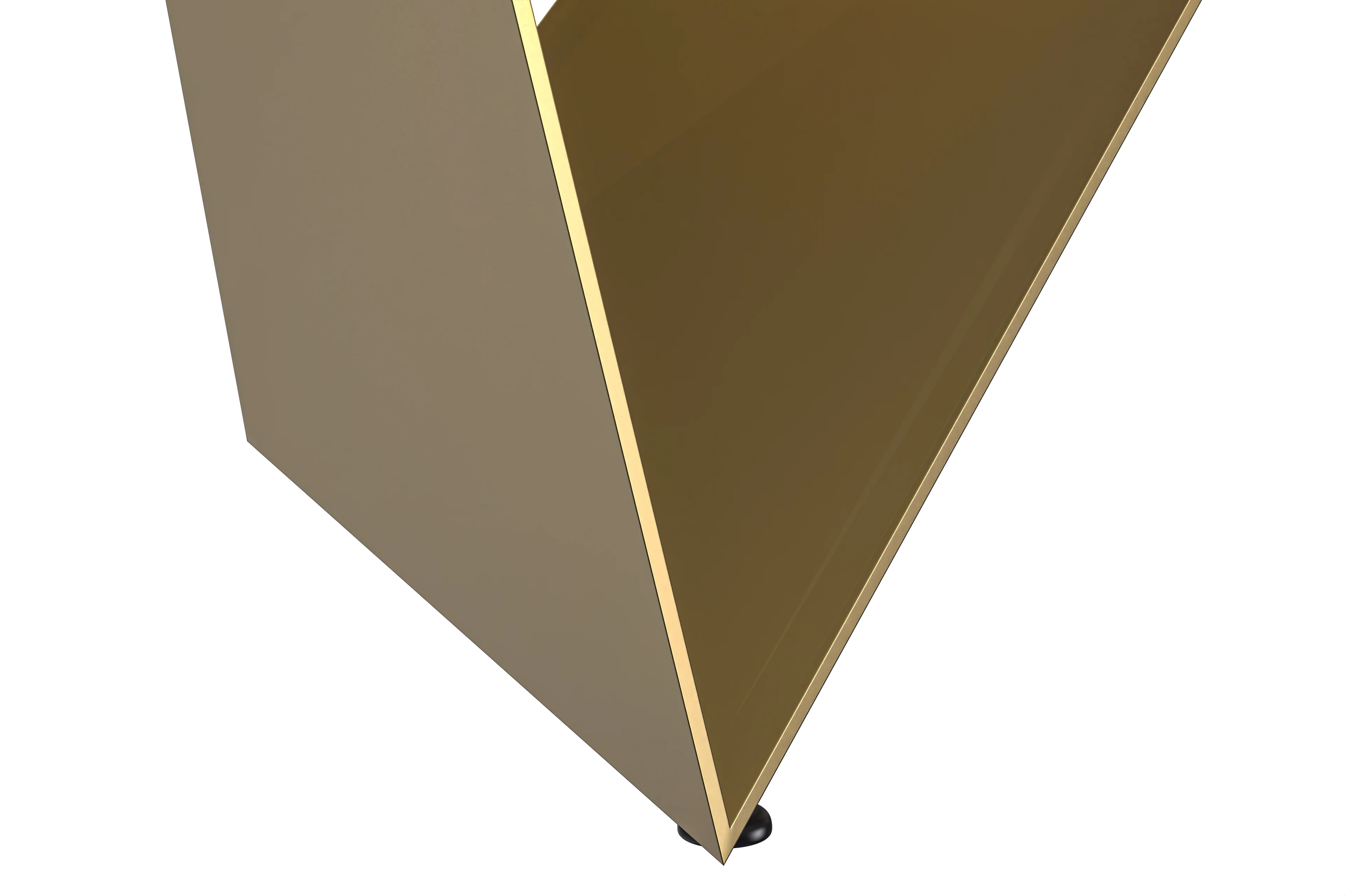 Nuvor Series Modern Dining Table Gold Base, With 62 Deep Grey Sintered Stone Top