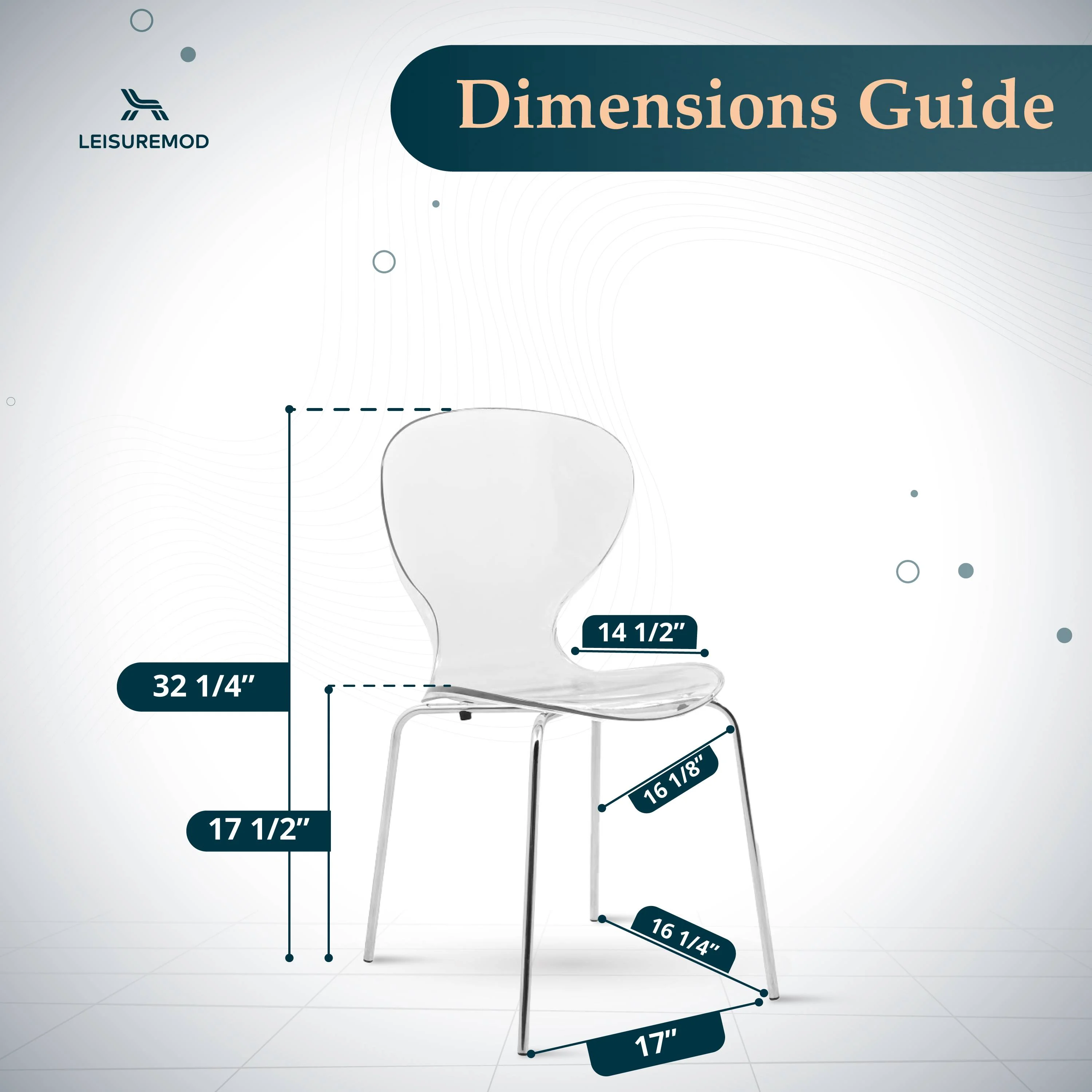 Modern Oyster Transparent Side Chair
