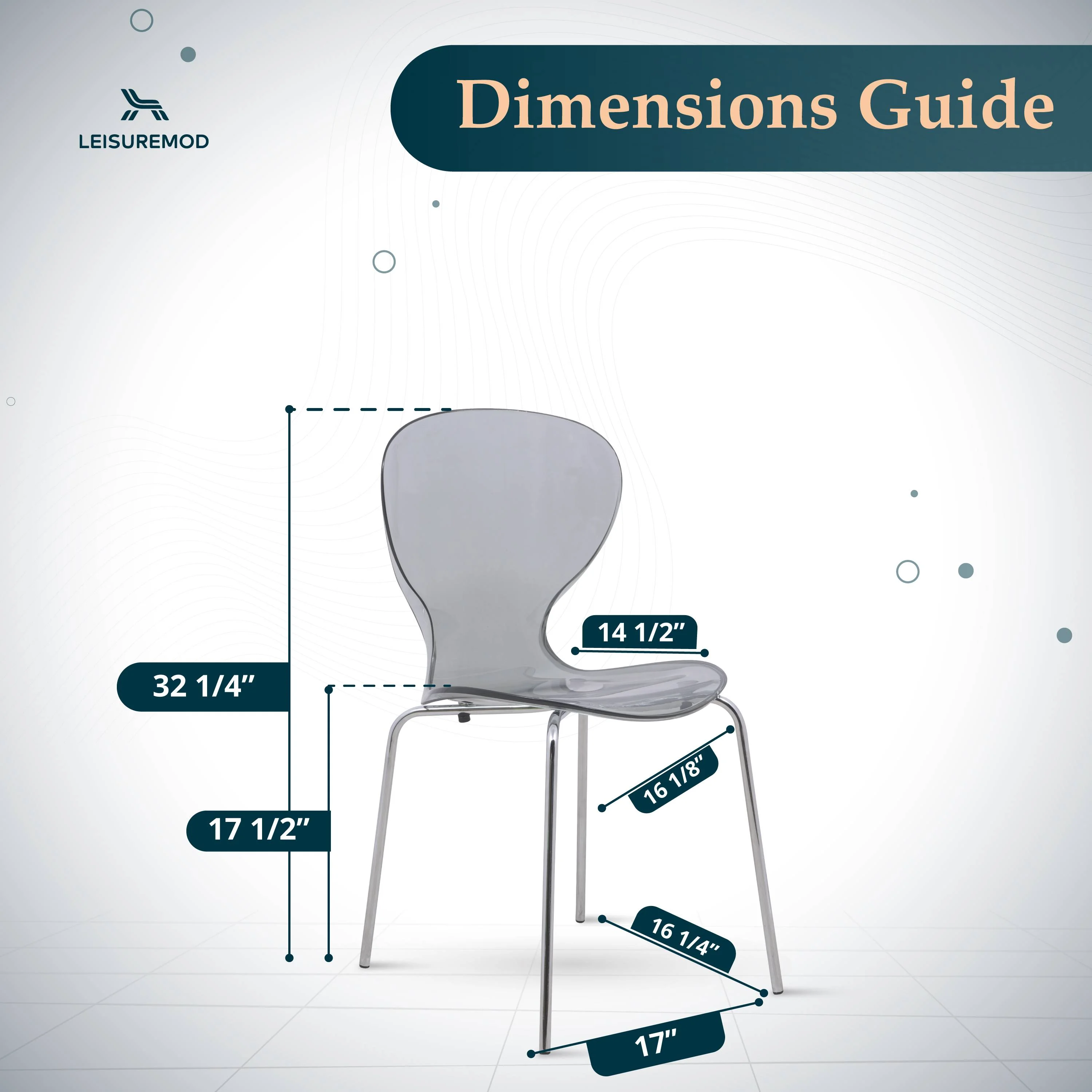 Modern Oyster Transparent Side Chair
