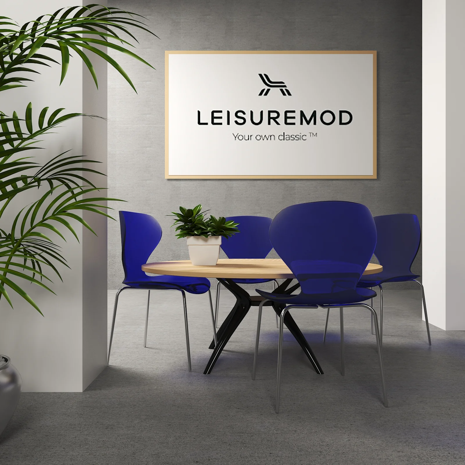 Modern Oyster Transparent Side Chair, Set of 2