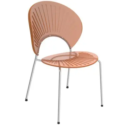 Opulent Series Modern Amber Dining Chair Set of 2