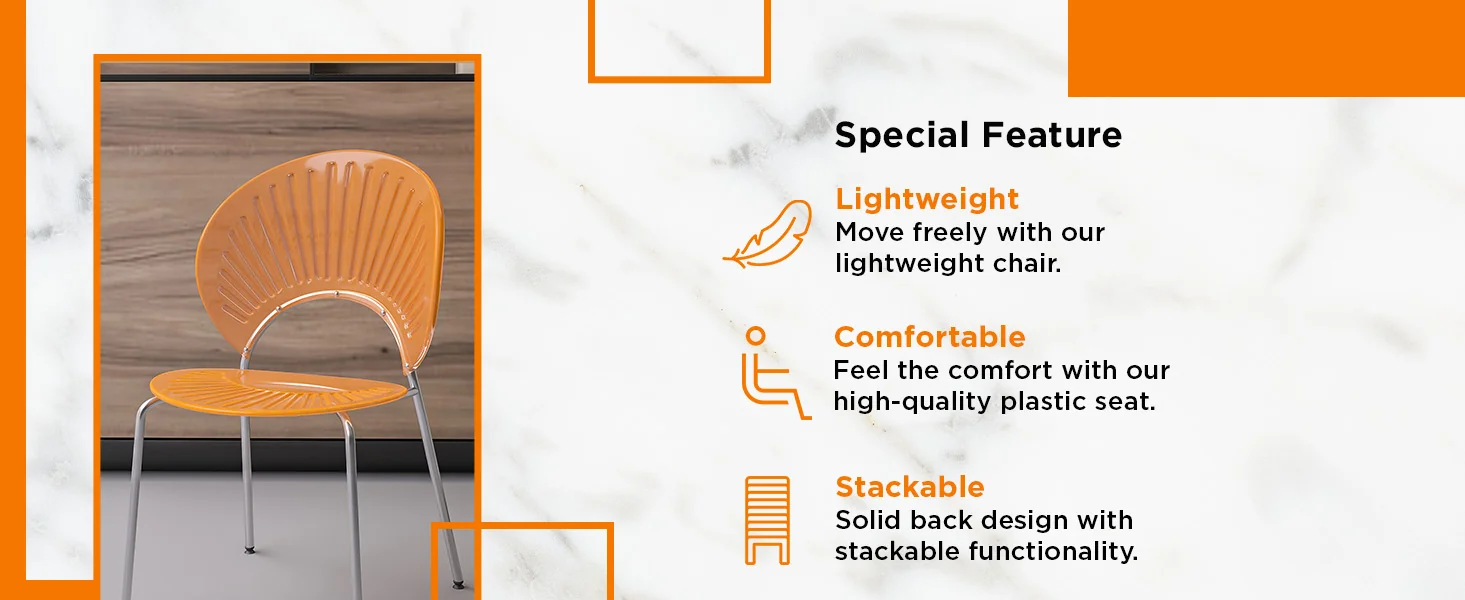 Opulent Series Modern Clear Dining Chair