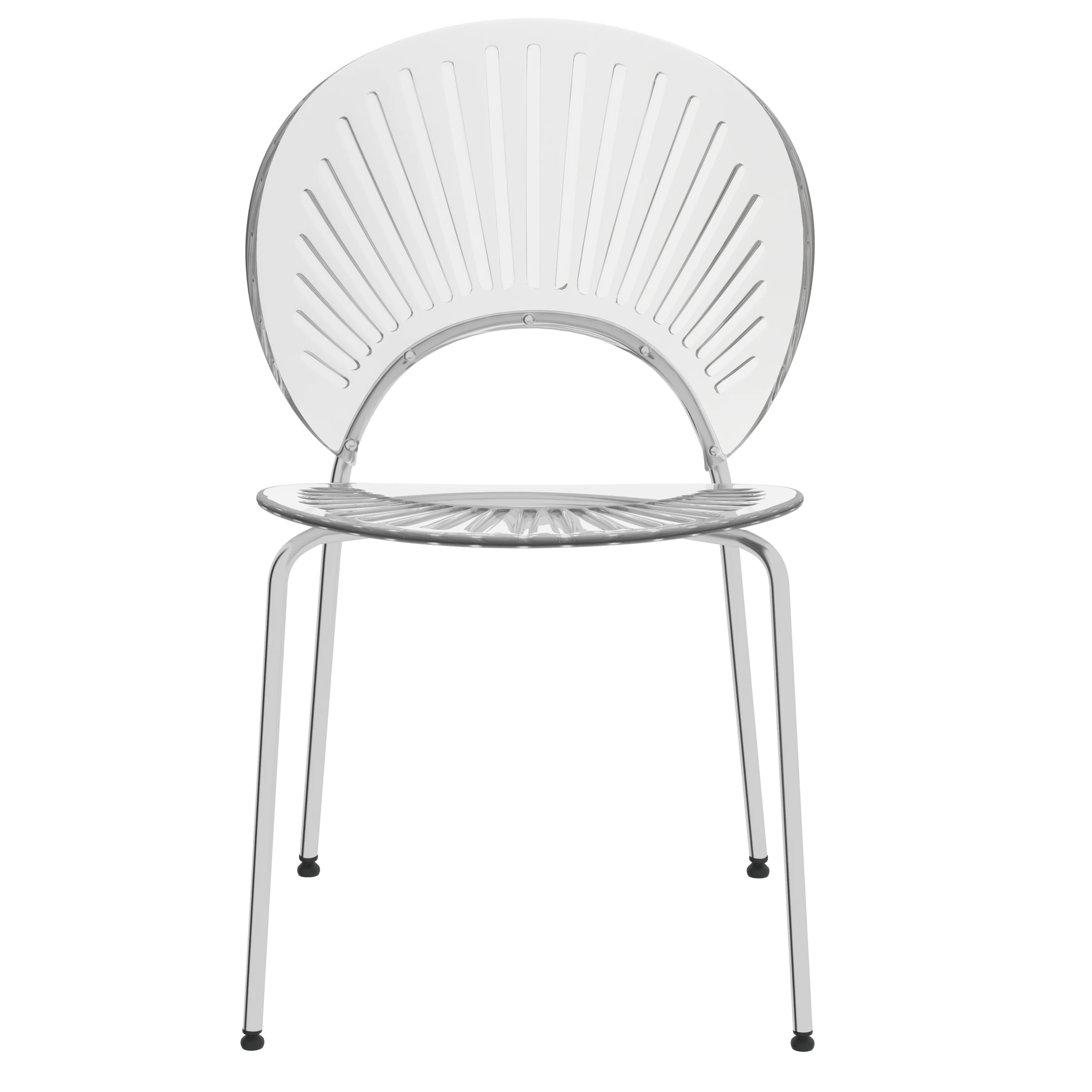 Opulent Series Modern Clear Dining Chair Set of 2