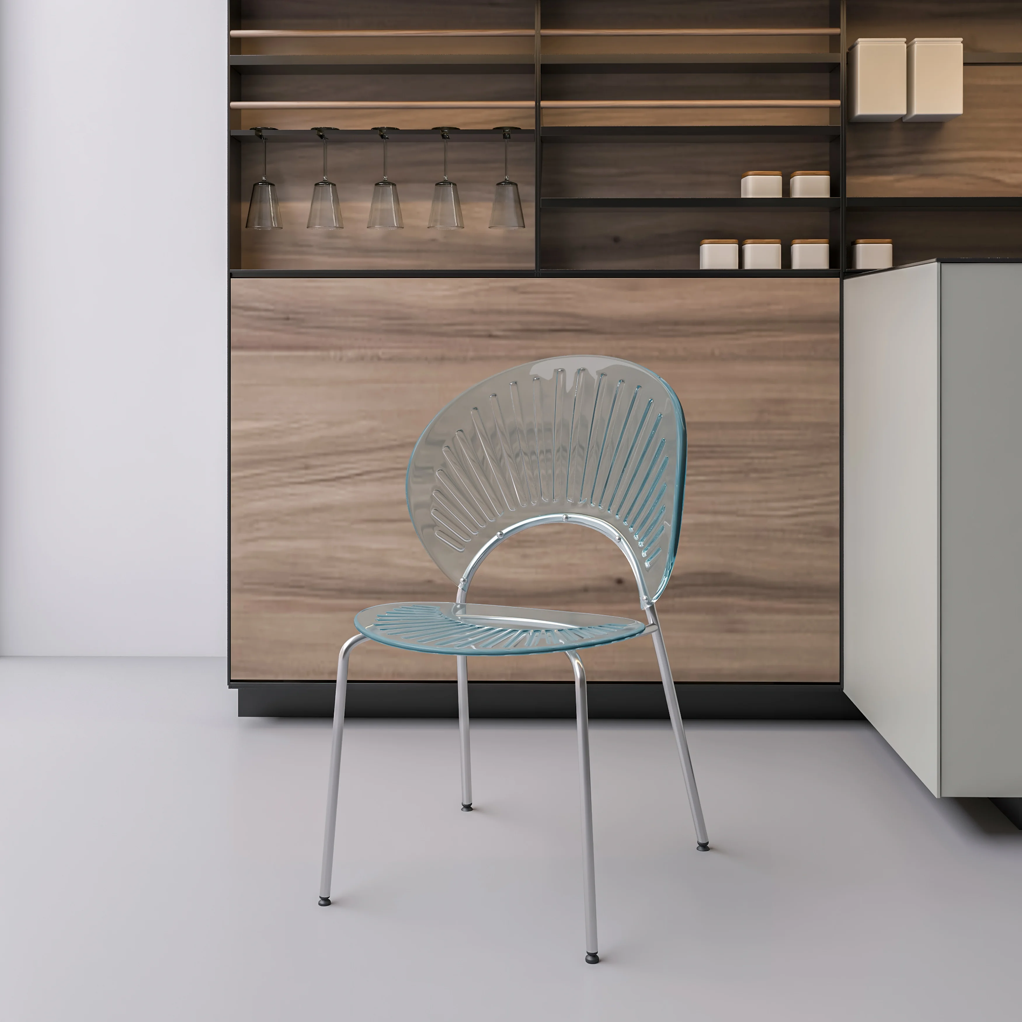 Opulent Series Modern Smoke Dining Chair