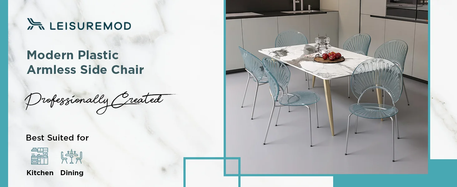 Opulent Series Modern Smoke Dining Chair Set of 4