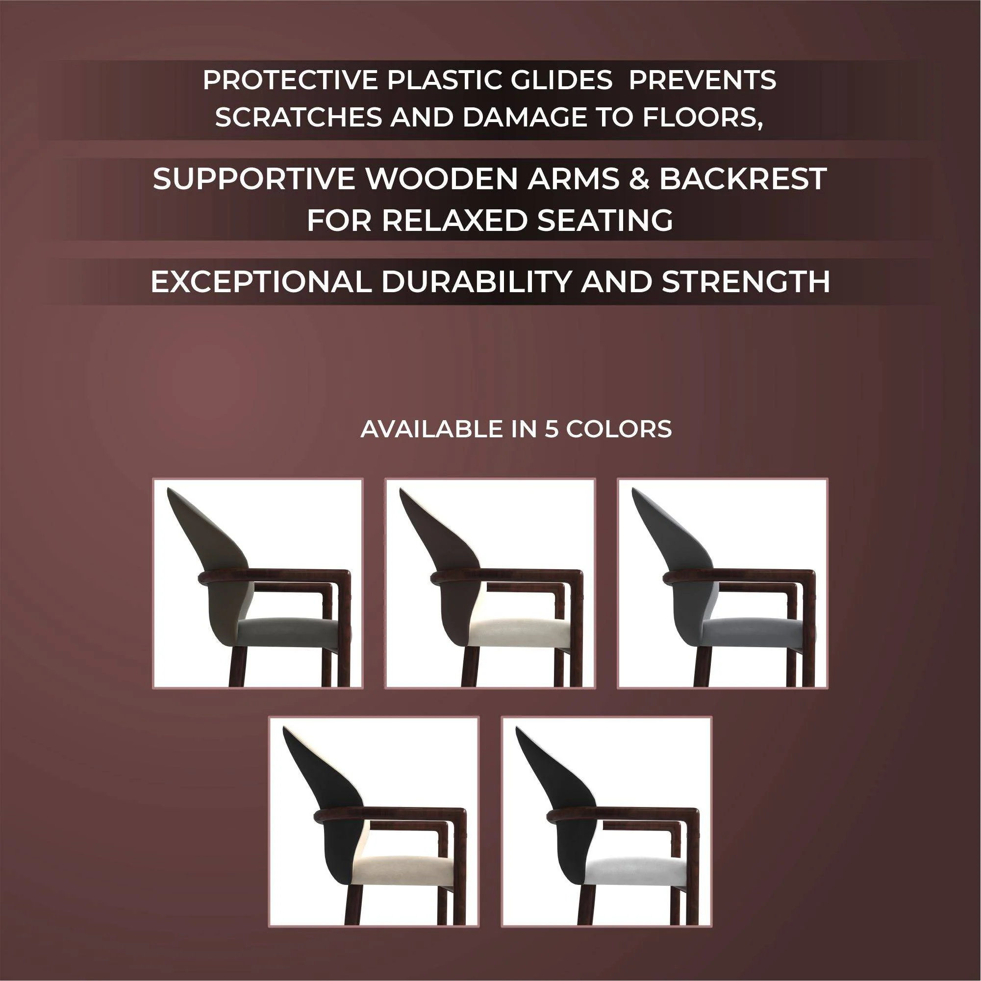 Opaline Series Elegant Wooden Dining Chair in Black Velvet and Toupe - Set of 2