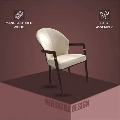 Opaline Series Elegant Wooden Dining Chair in Black Velvet and Toupe - Set of 4