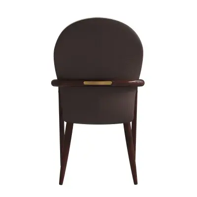 Opaline Series Elegant Wooden Dining Chair in Brown/Cream