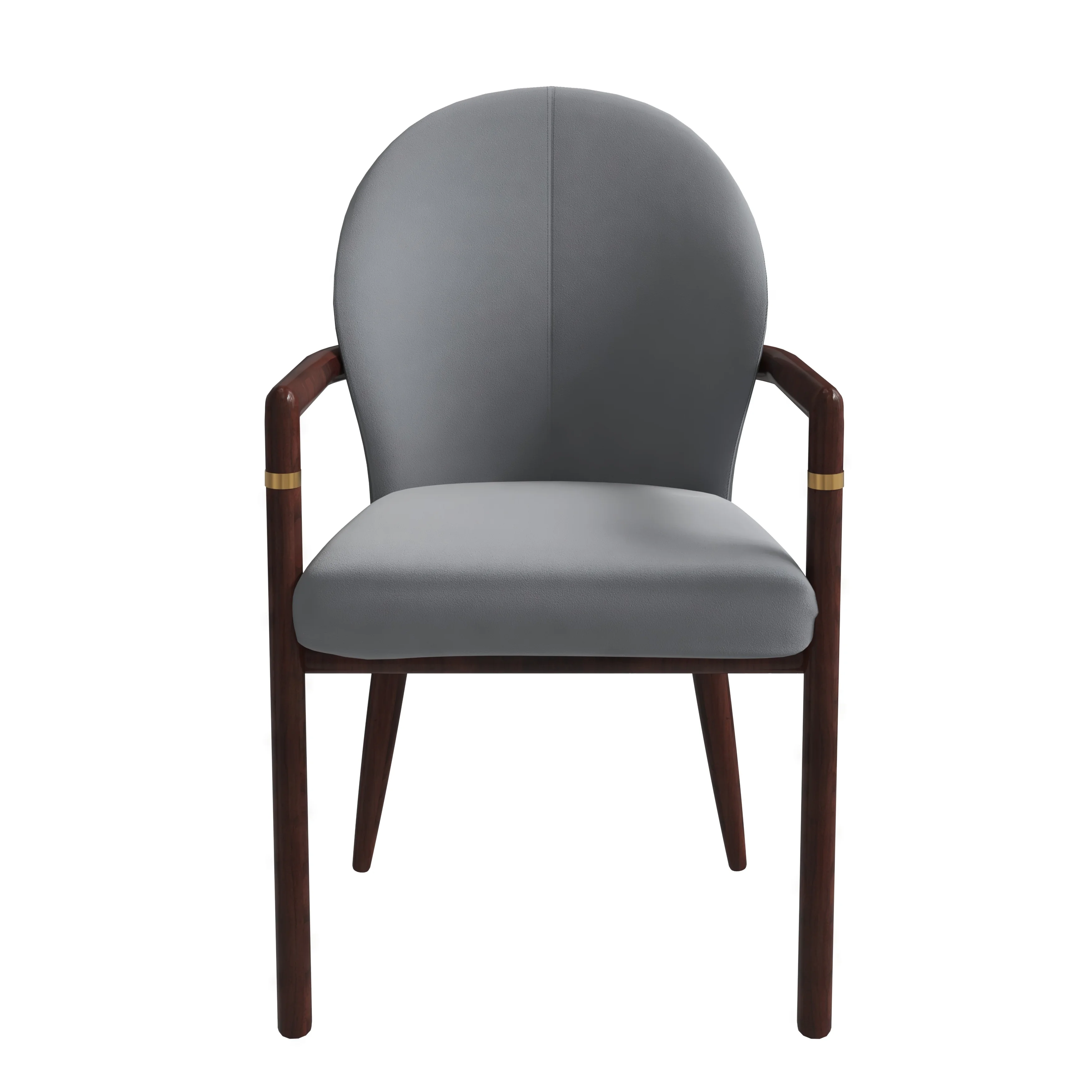Opaline Series Elegant Wooden Dining Chair in Two-Tone Grey