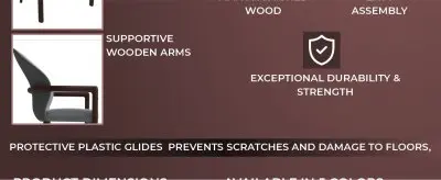 Opaline Series Elegant Wooden Dining Chair in Two-Tone Grey