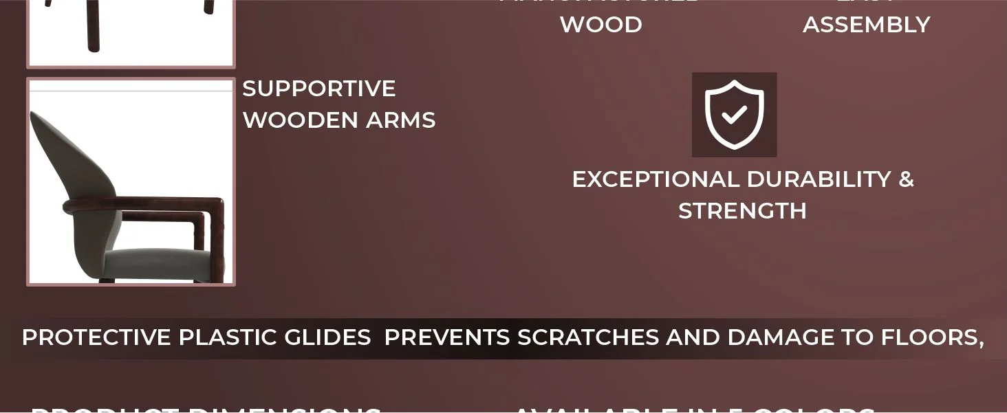 Opaline Series Elegant Wooden Dining Chair in Two-Tone Kahki