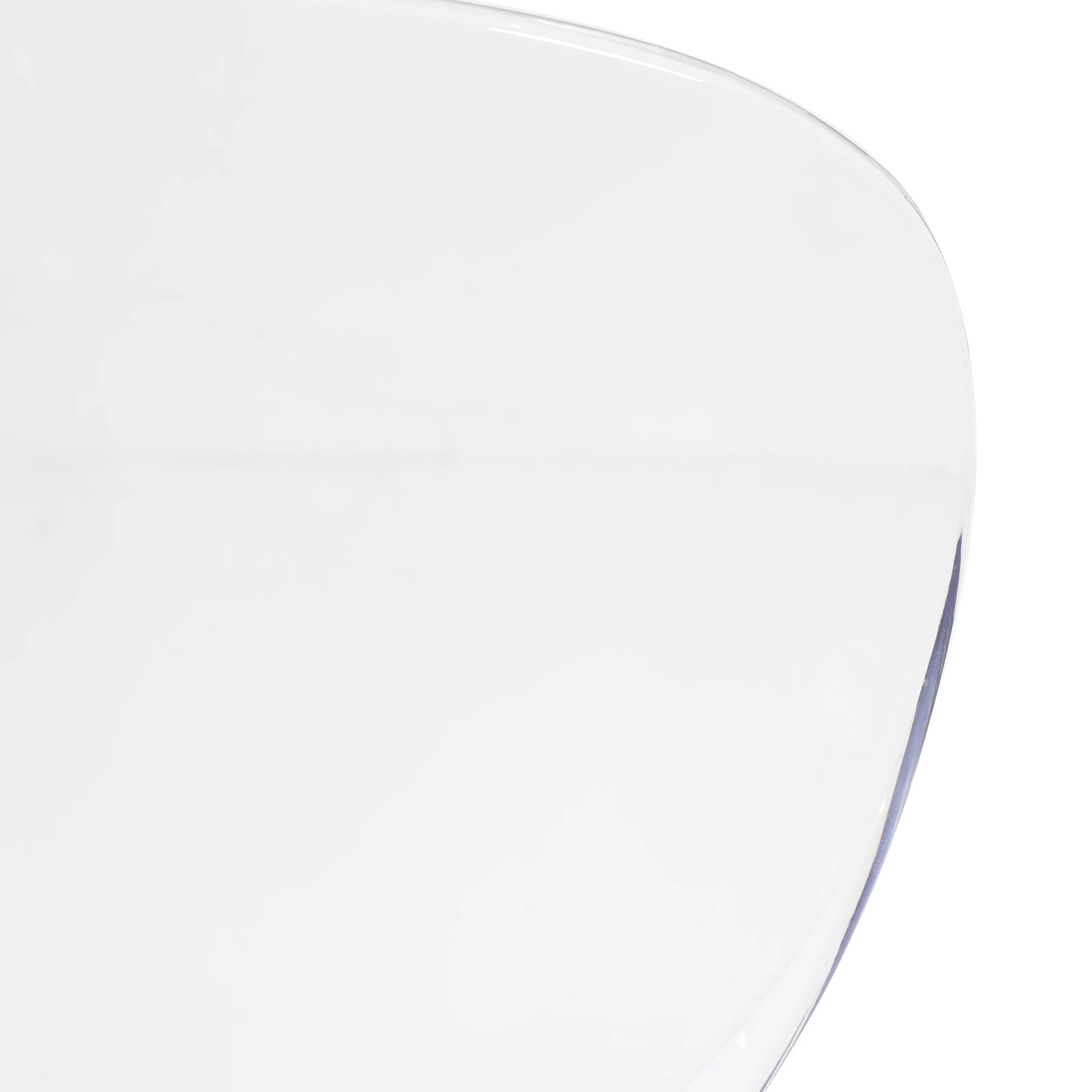 Modern Oyster Transparent Side Chair in Black Base