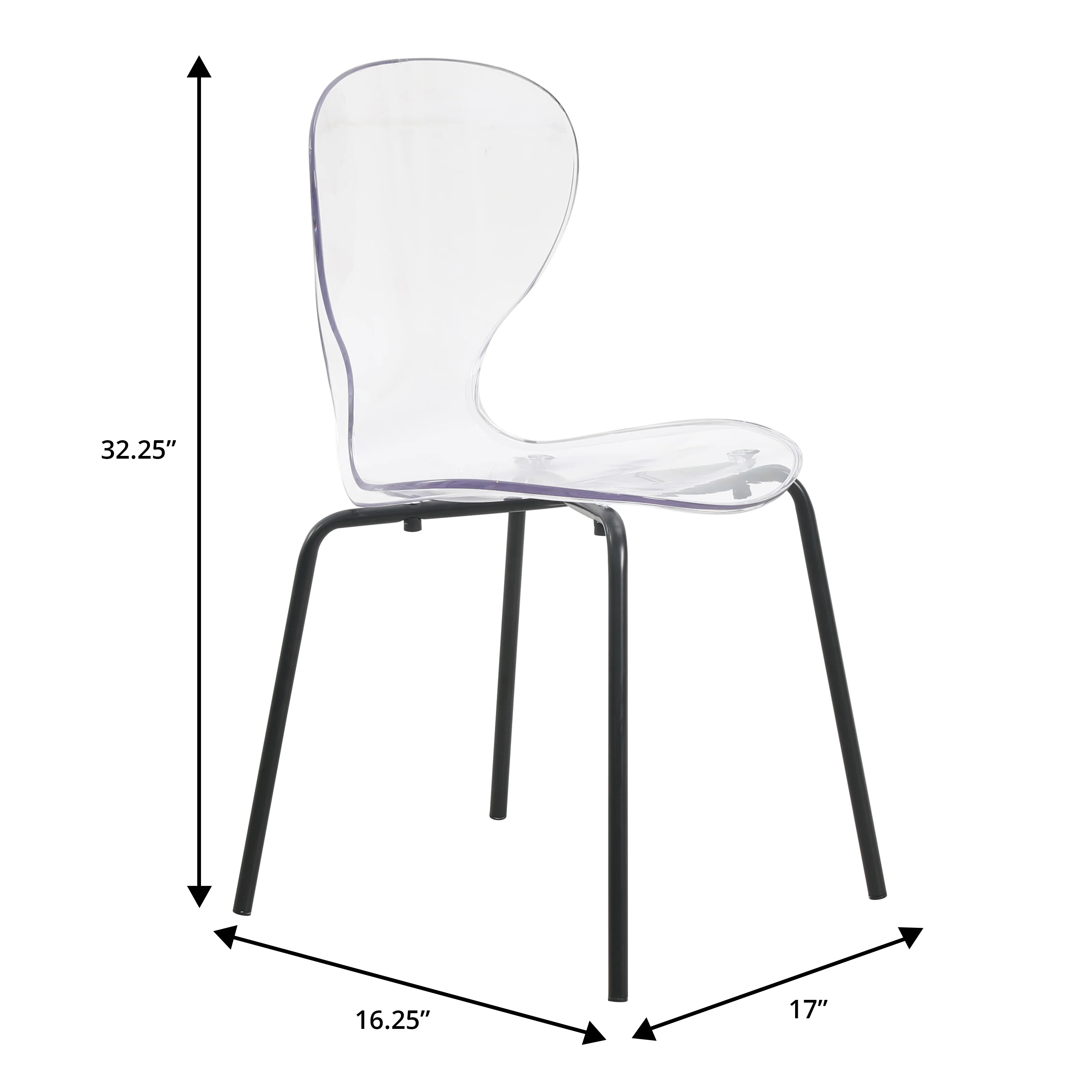 5-Piece Dining Set Round Black MDF Dining Table and 4 Plastic Dining Chairs with Black Base