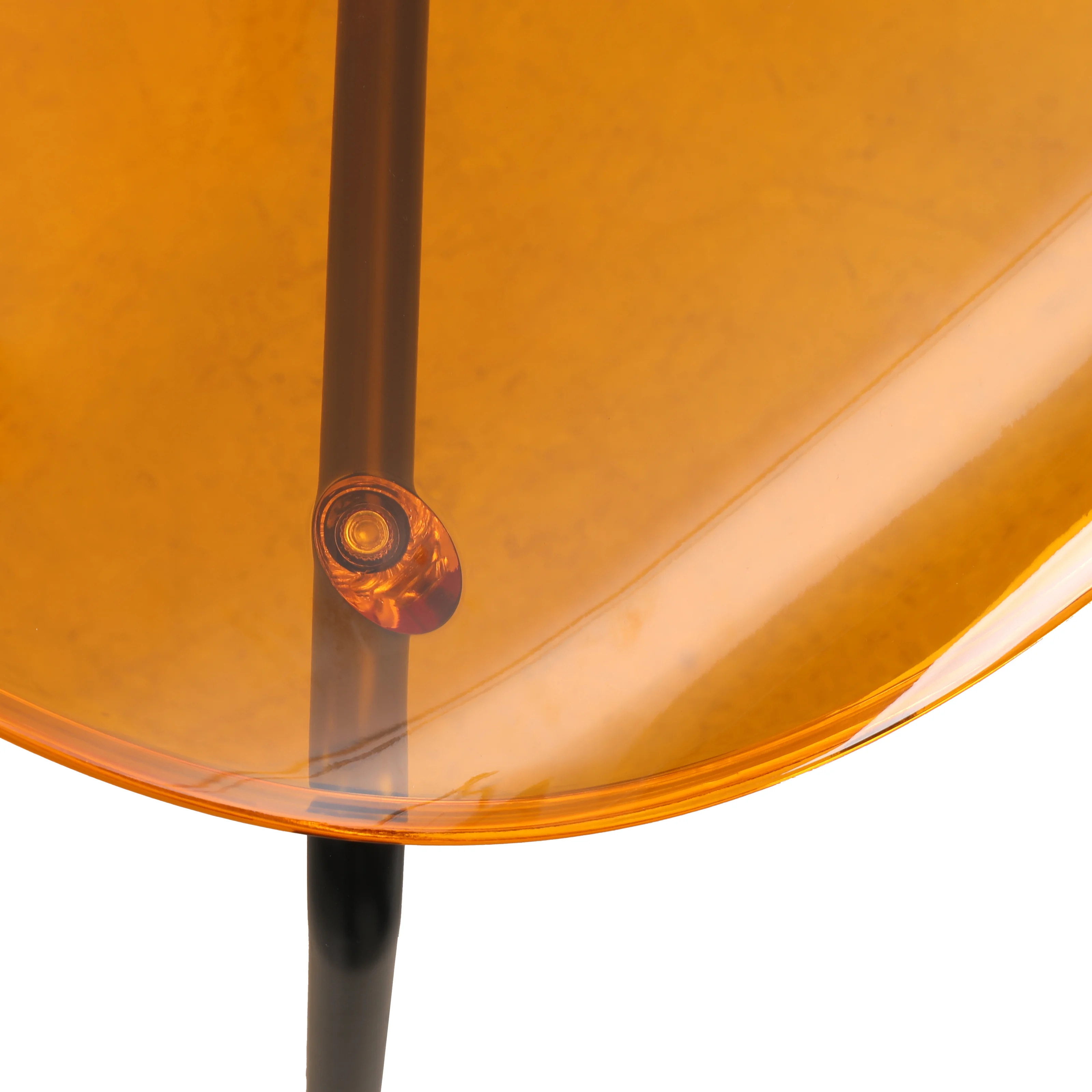 Modern Oyster Transparent Side Chair in Black Base