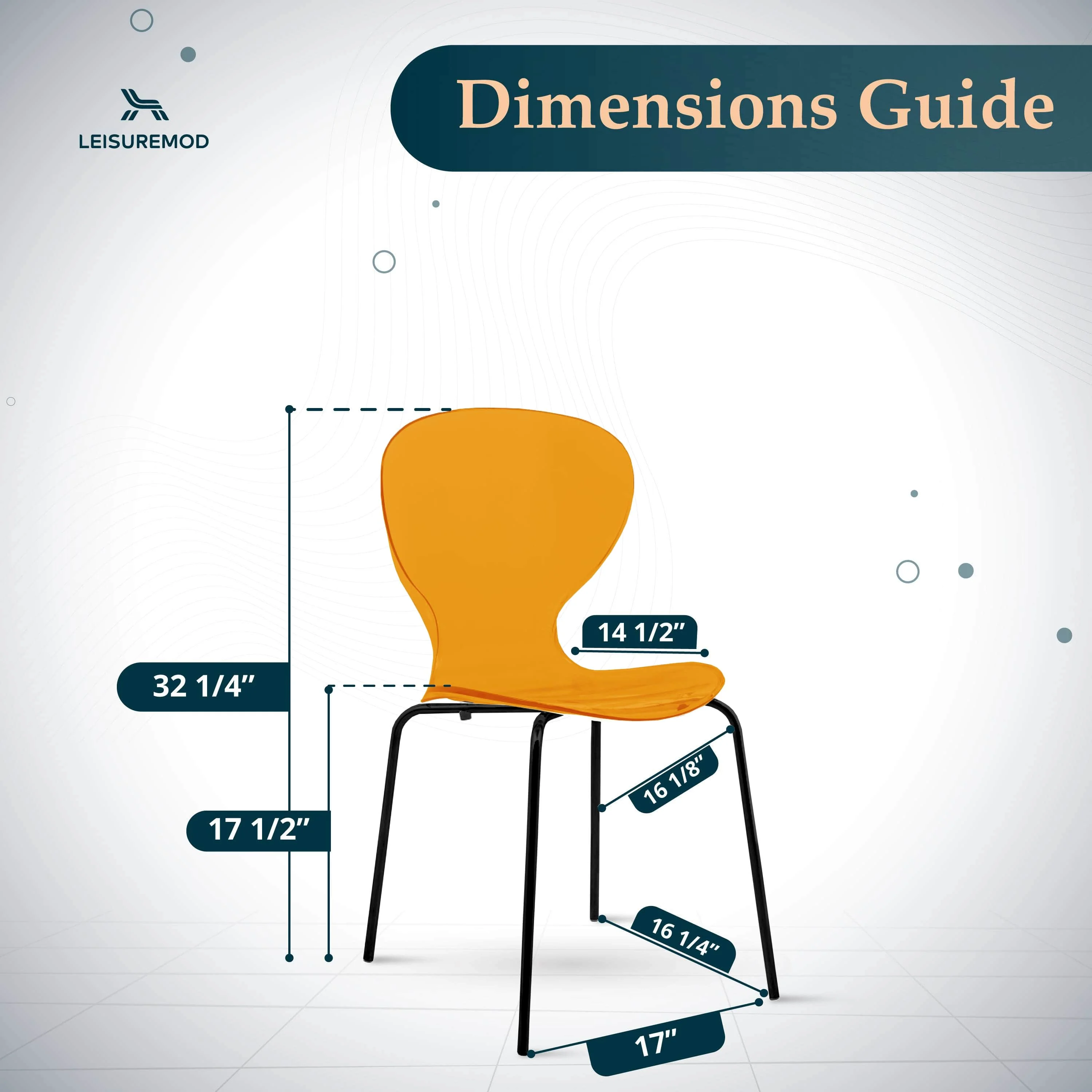Modern Oyster Transparent Side Chair in Black Base Set of 4