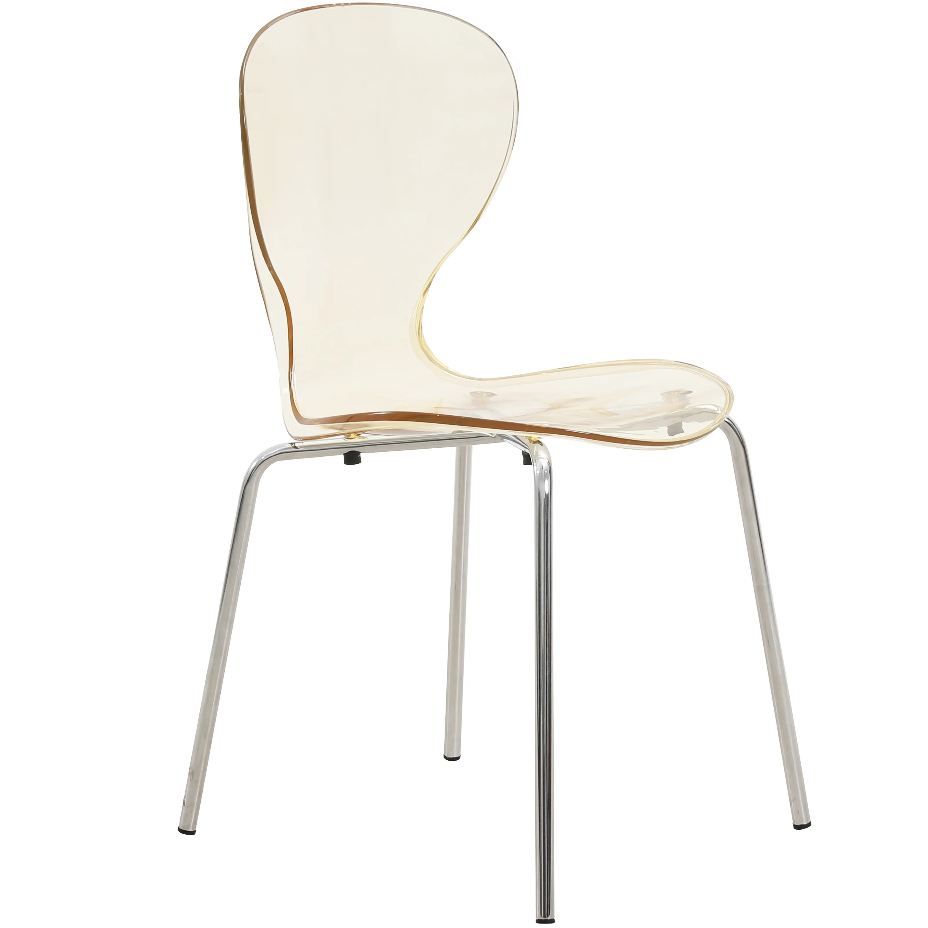 Modern Oyster Transparent Side Chair