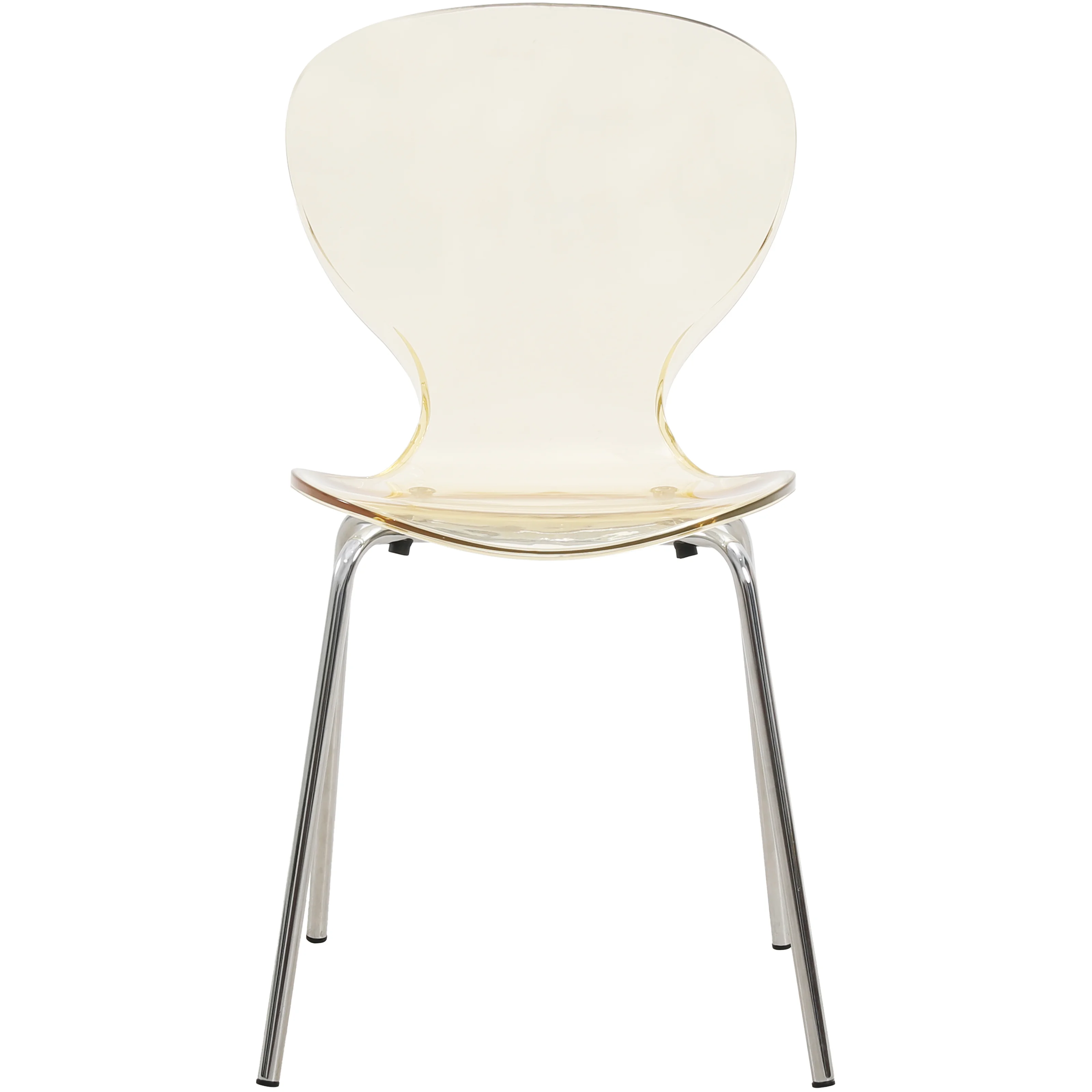Modern Oyster Transparent Side Chair Set of 4
