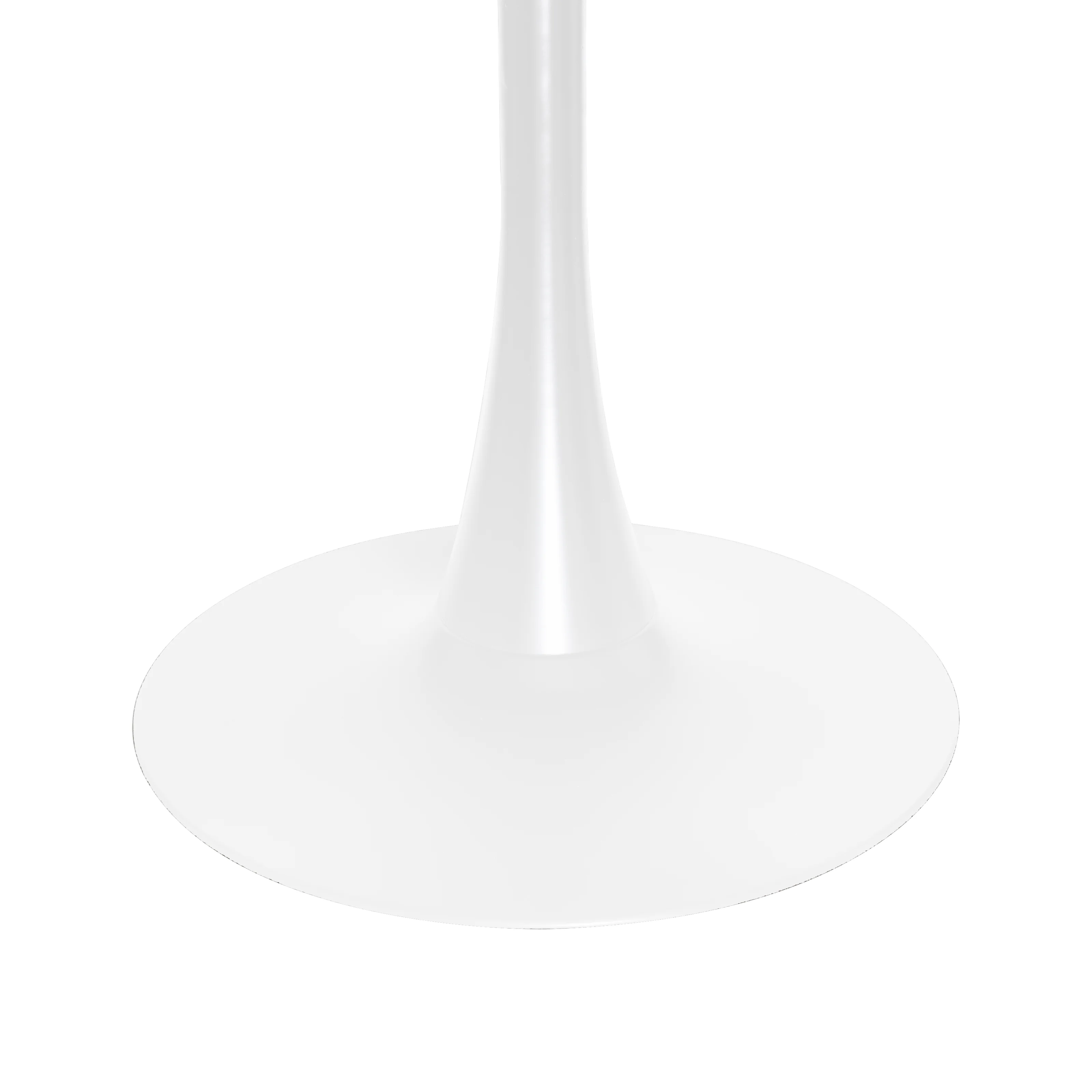 5-Piece Dining Set Round White MDF Dining Table and 4 Plastic Dining Chairs with White Base