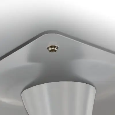 5-Piece Dining Set Round White MDF Dining Table and 4 Plastic Dining Chairs with White Base