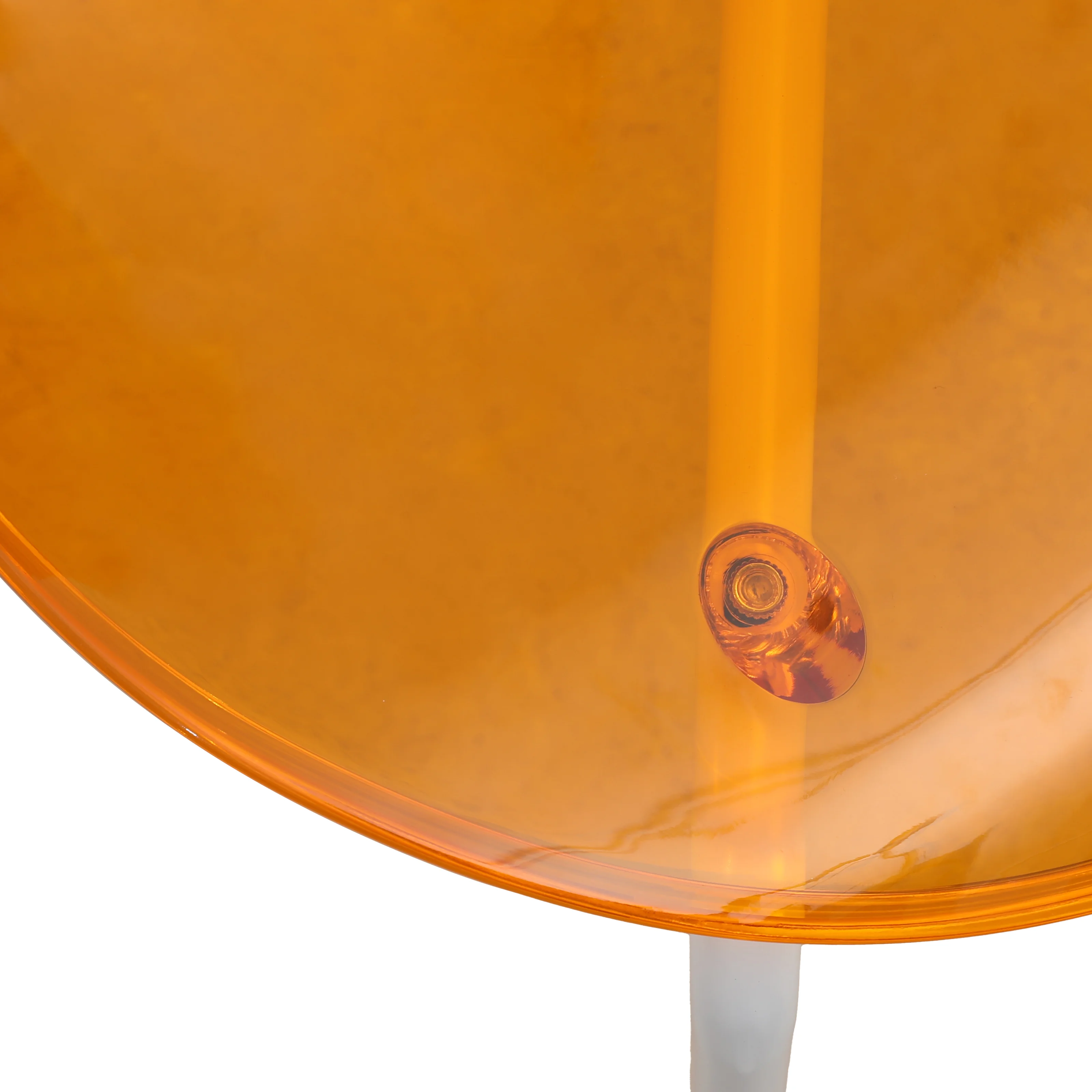 Modern Oyster Transparent Side Chair in White Base