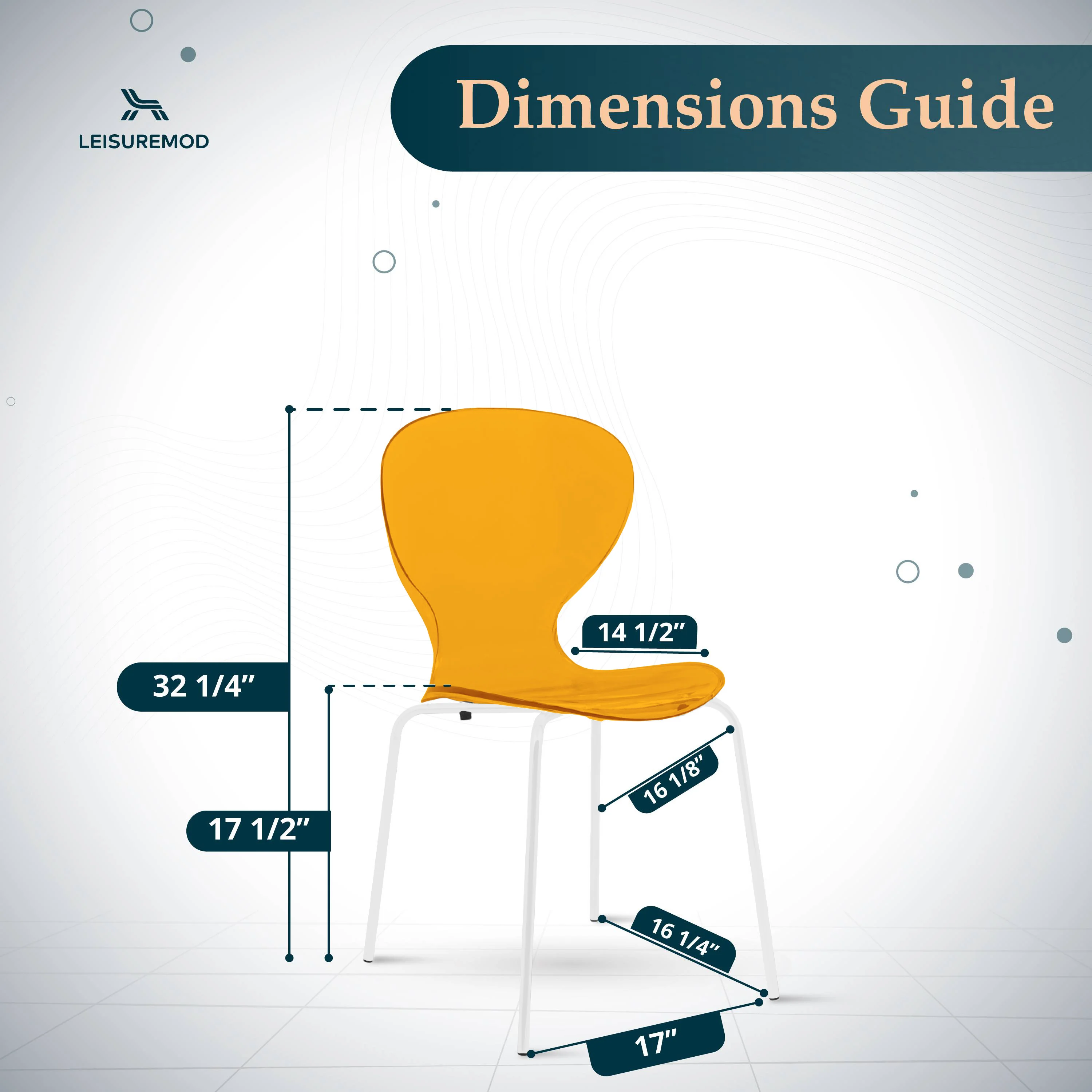 Modern Oyster Transparent Side Chair in White Base Set of 4