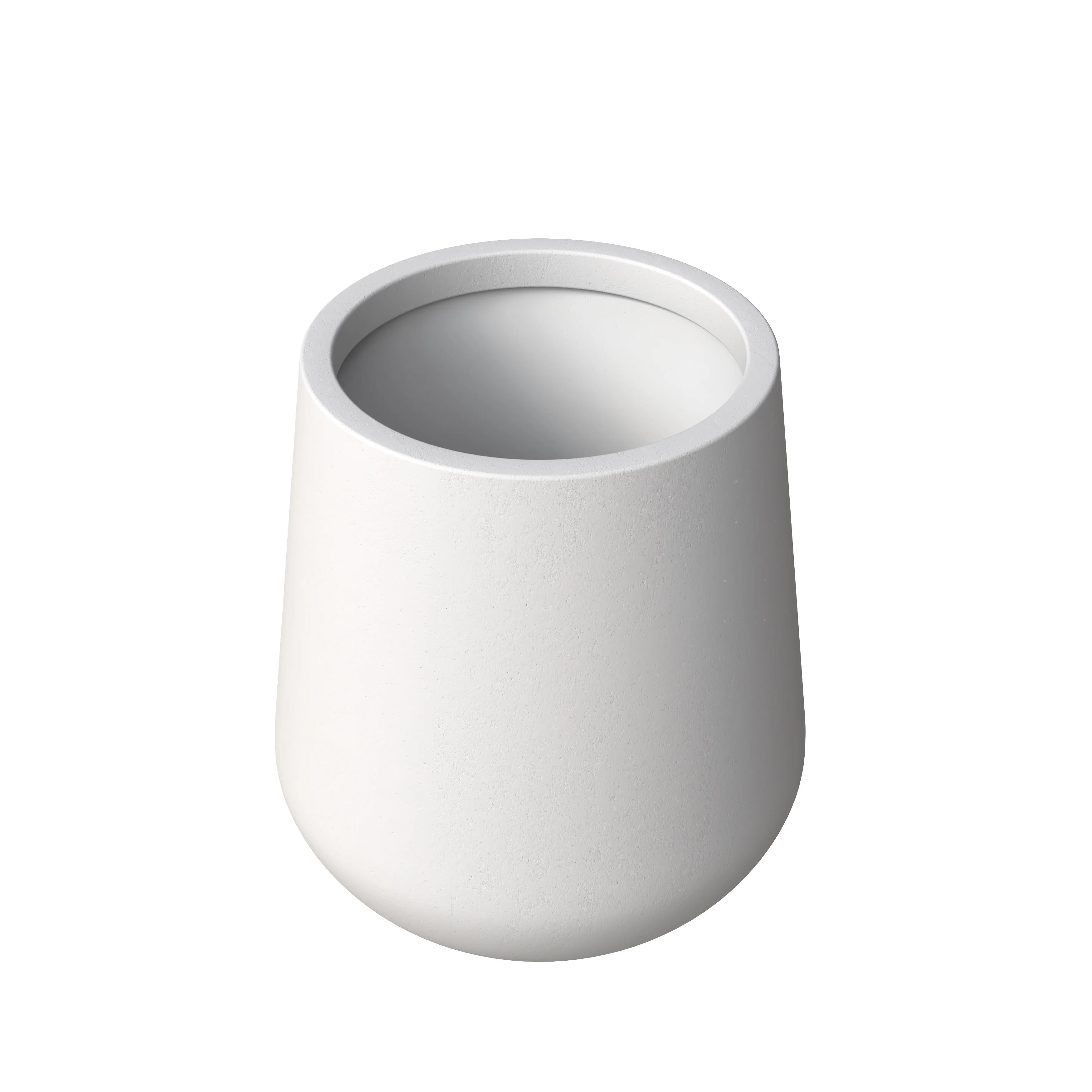 Orchid Seires Poly Stone Planter in White 11.8 Dia 12 High