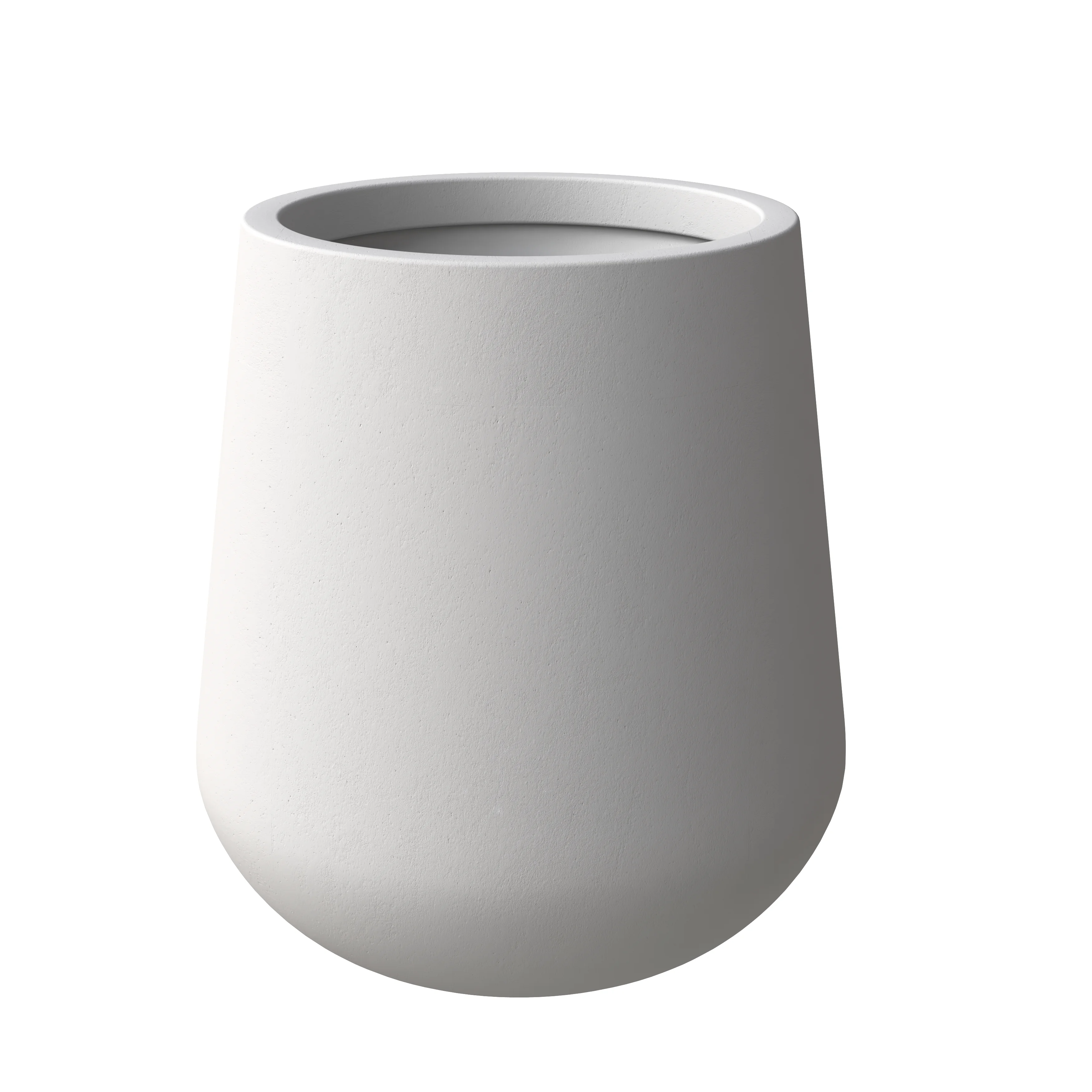 Orchid Seires Poly Stone Planter in White 11.8 Dia 12 High