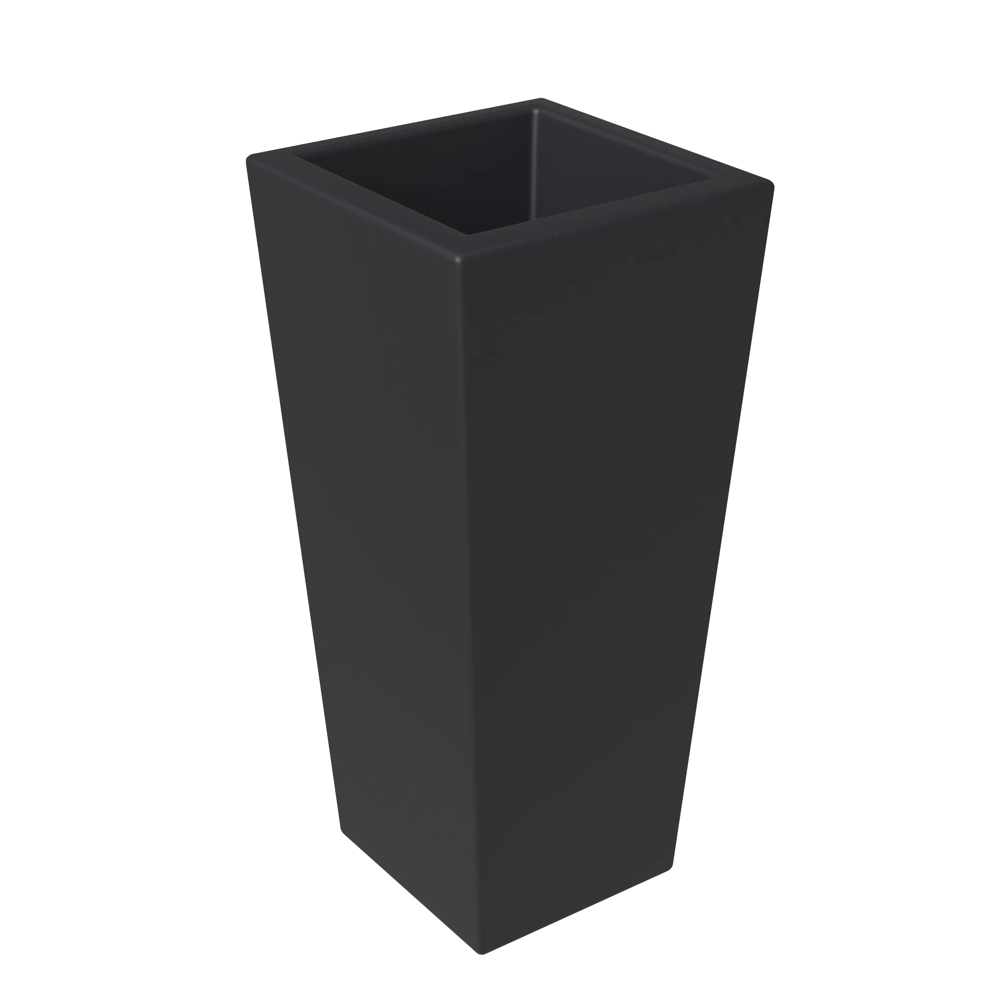 Orna Series Poly Stone Planter 13.8 Dia 29.4 High in Black