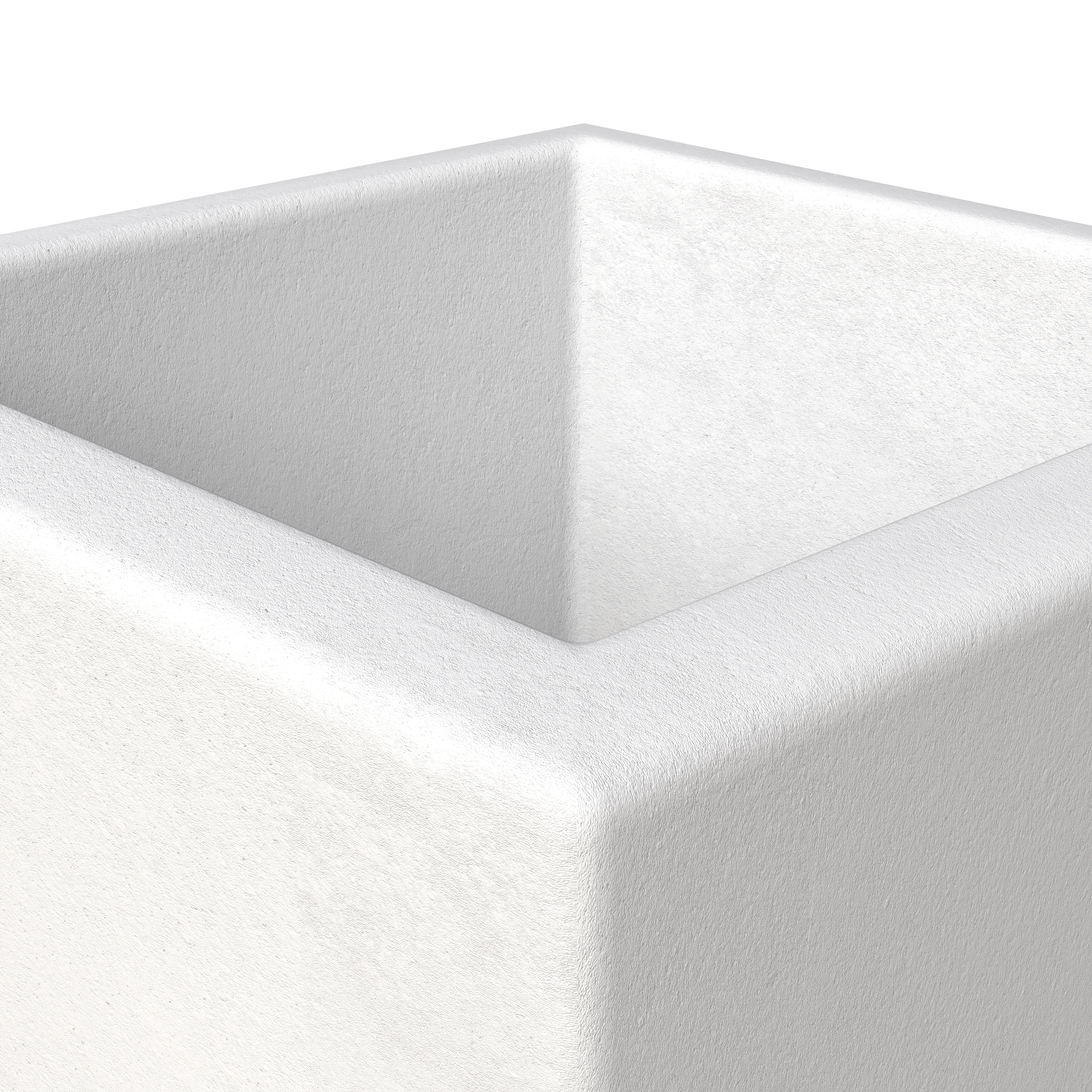 Orna Series Poly Stone Planter 13.8 Dia 29.4 High in White