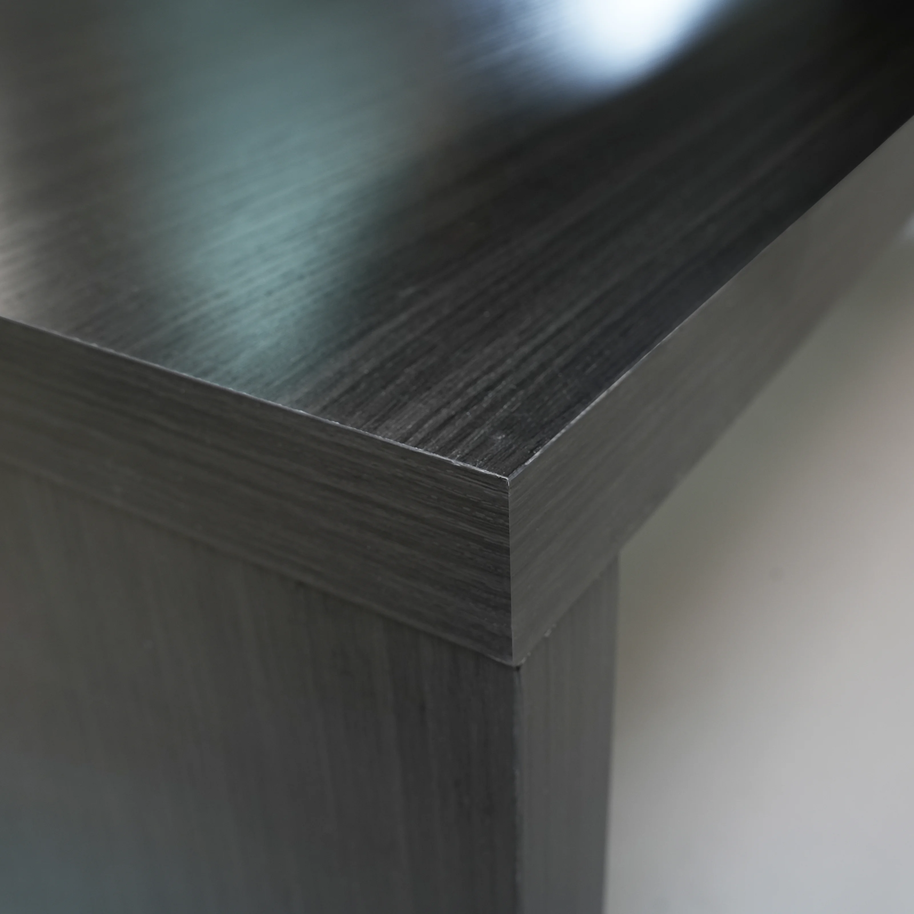 Orford Mid-Century Modern TV Stand with MDF Shelves and Powder Coated Iron Legs in Phantom Grey