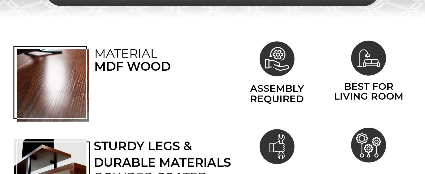 Orford Mid-Century Modern TV Stand with MDF Shelves and Powder Coated Iron Legs in Walnut