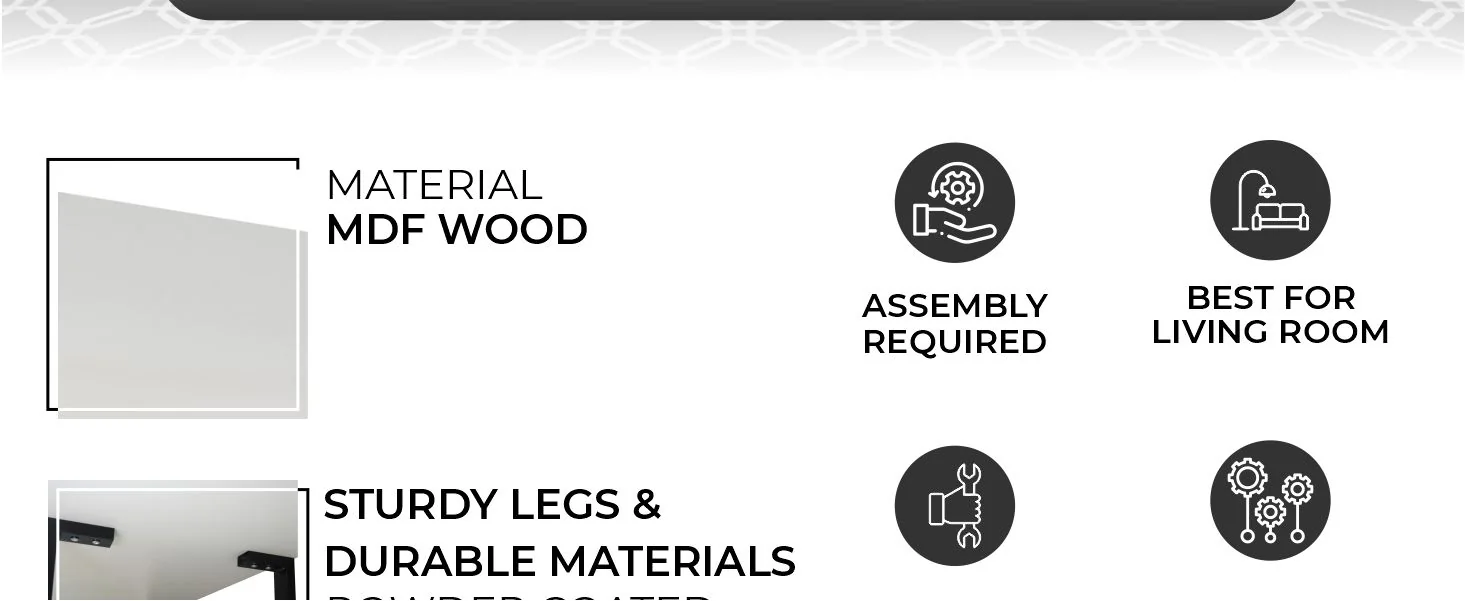 Orford Mid-Century Modern TV Stand with MDF Shelves and Powder Coated Iron Legs in White