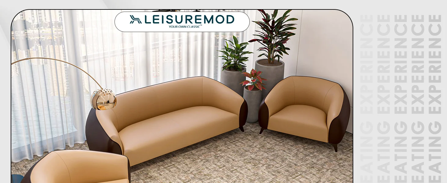 Opula Collection Sofa Set, 2 Single Seaters, and 3 seater In Brown