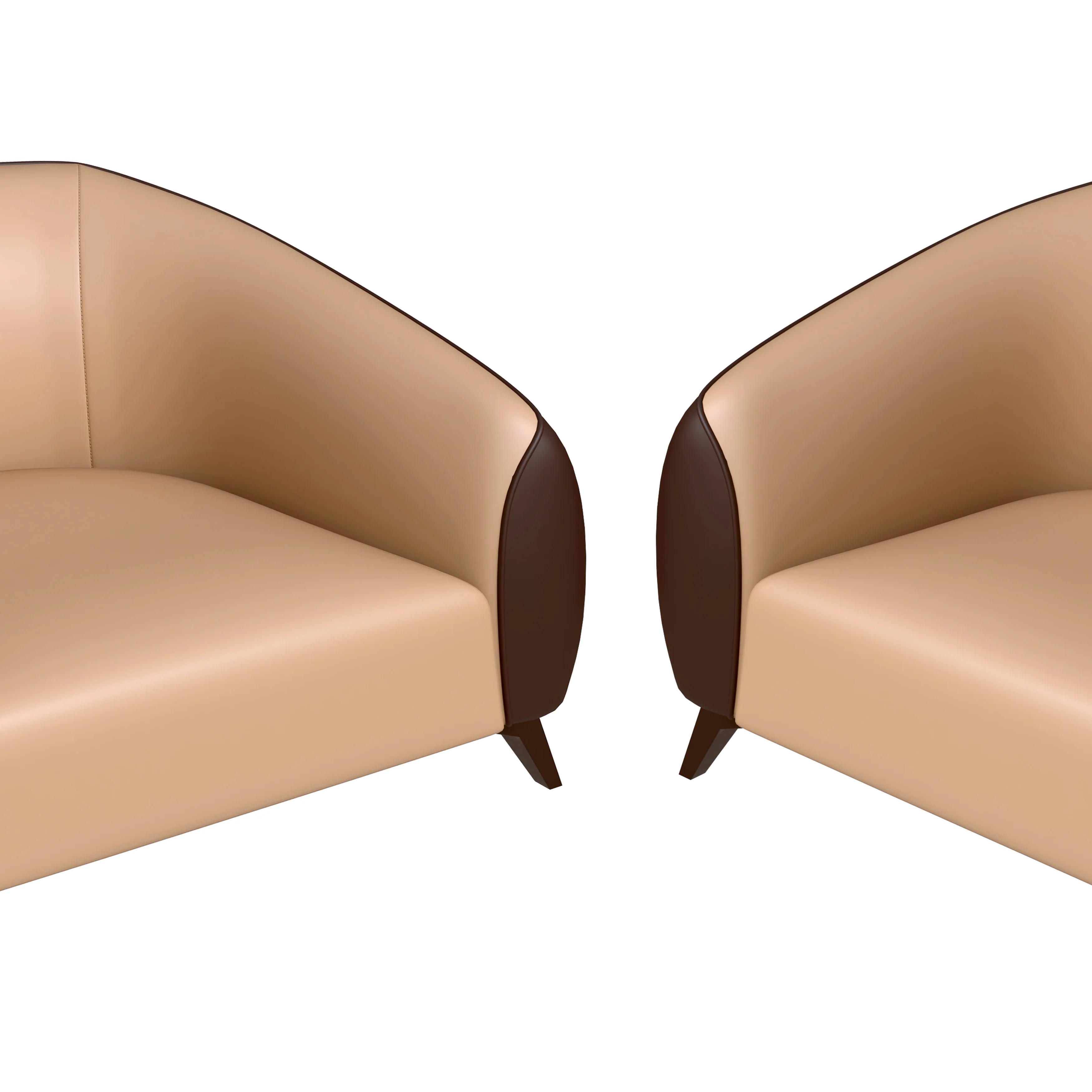 Opula Collection Sofa Set, 2 Single Seaters, and 3 seater In Brown