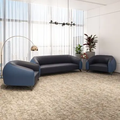 Opula Collection Sofa Set, 2 Single Seaters, and 3 seater In Blue