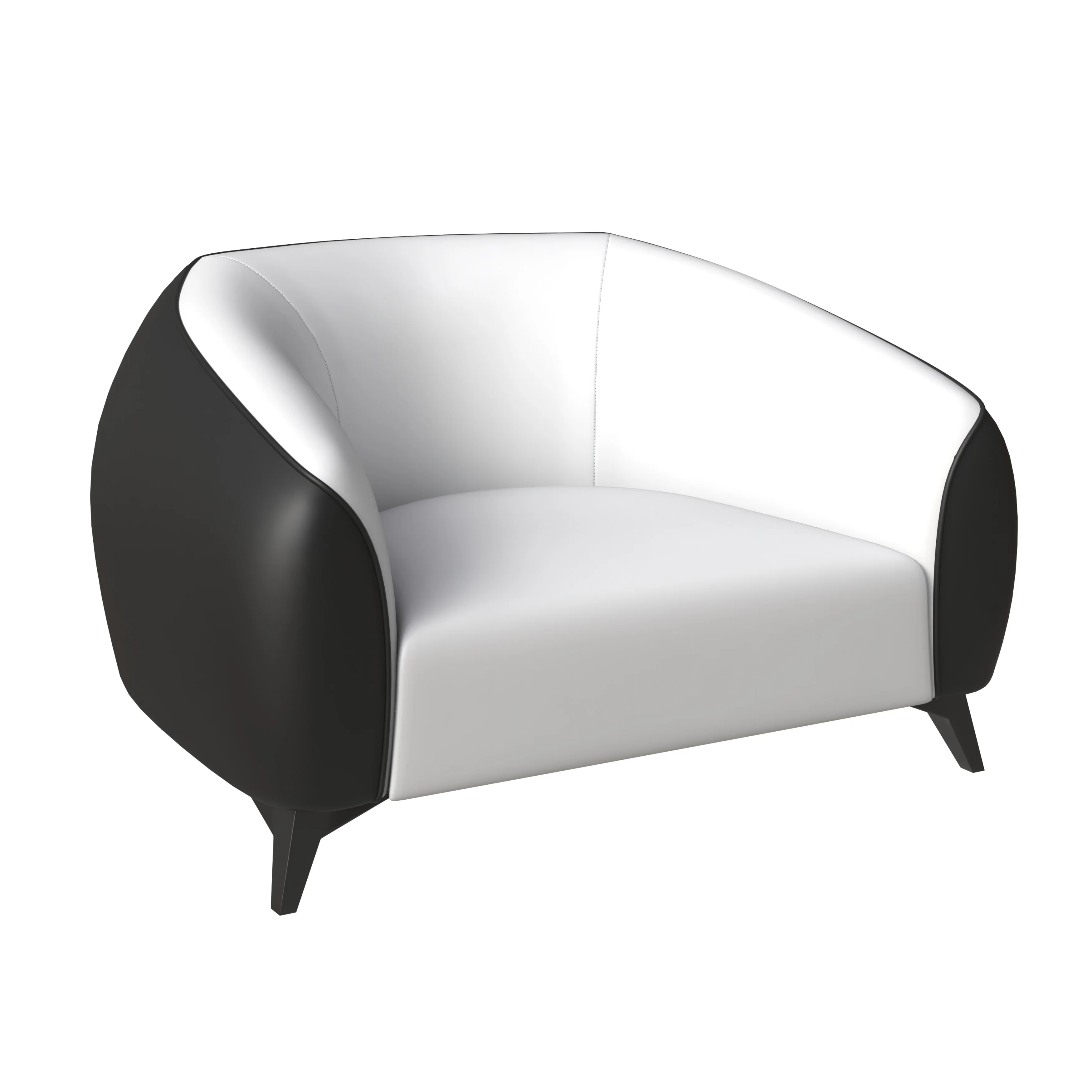 Opula Collection Single Seater Sofa In Black and White